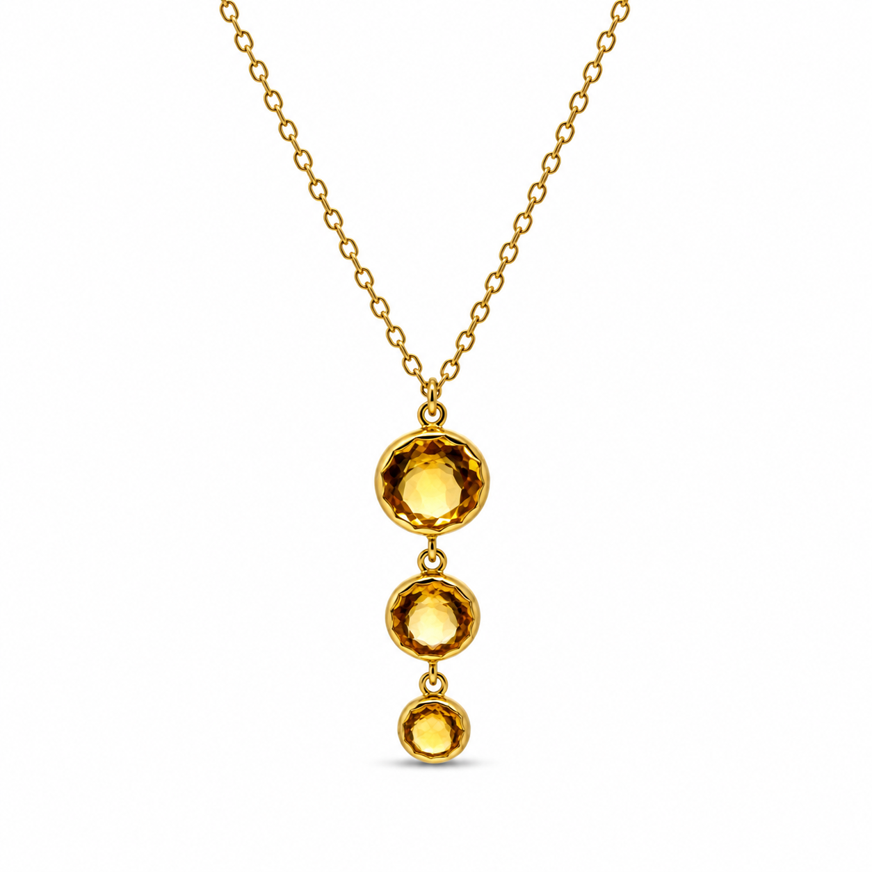 AURORA Citrine Drop Pendant Necklace