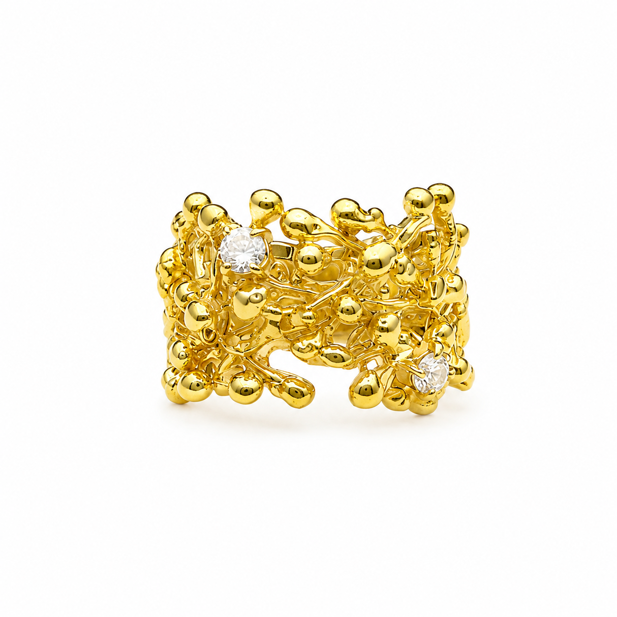 NURAI Band Ring with Topaz