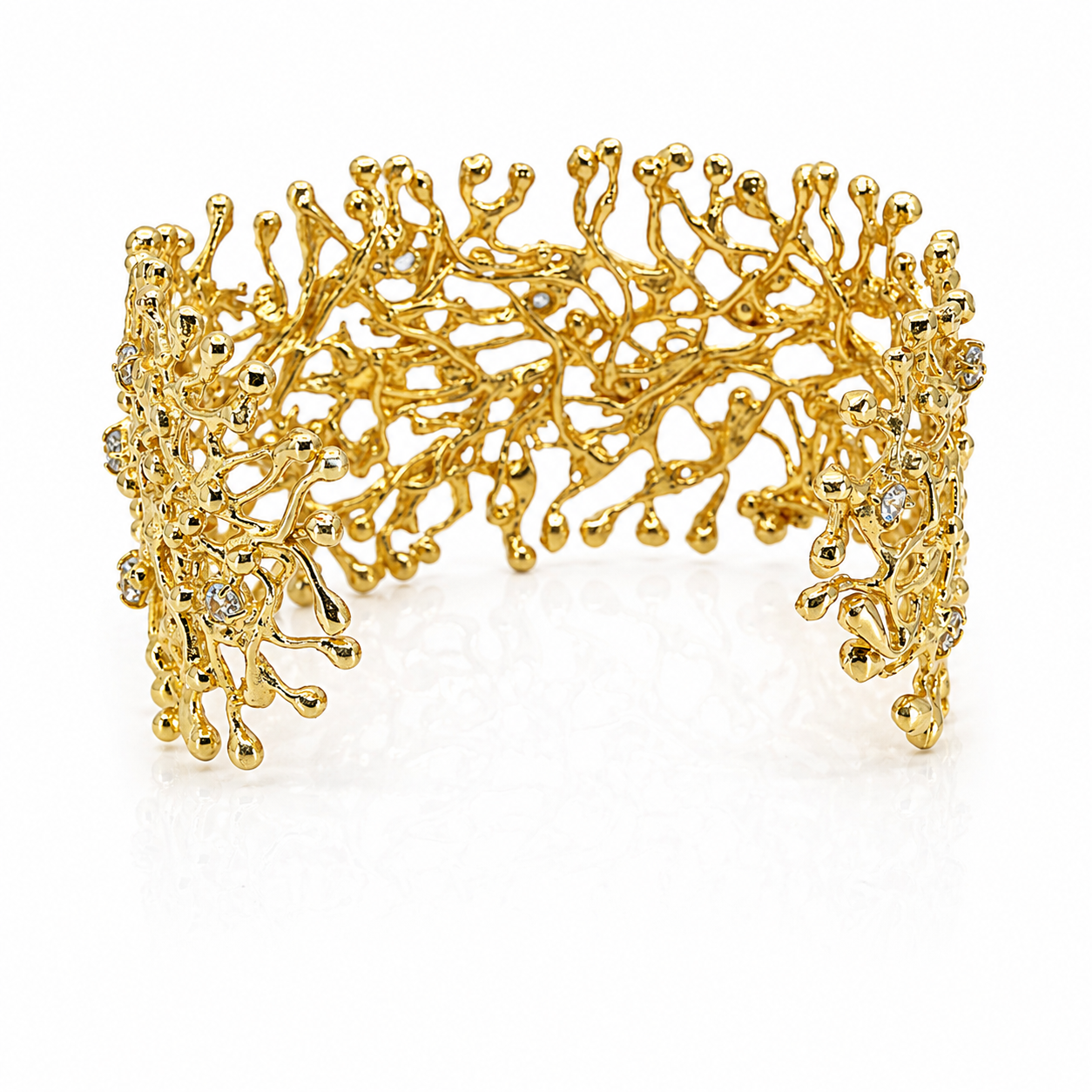 NURAI Cuff Bracelet with Topaz