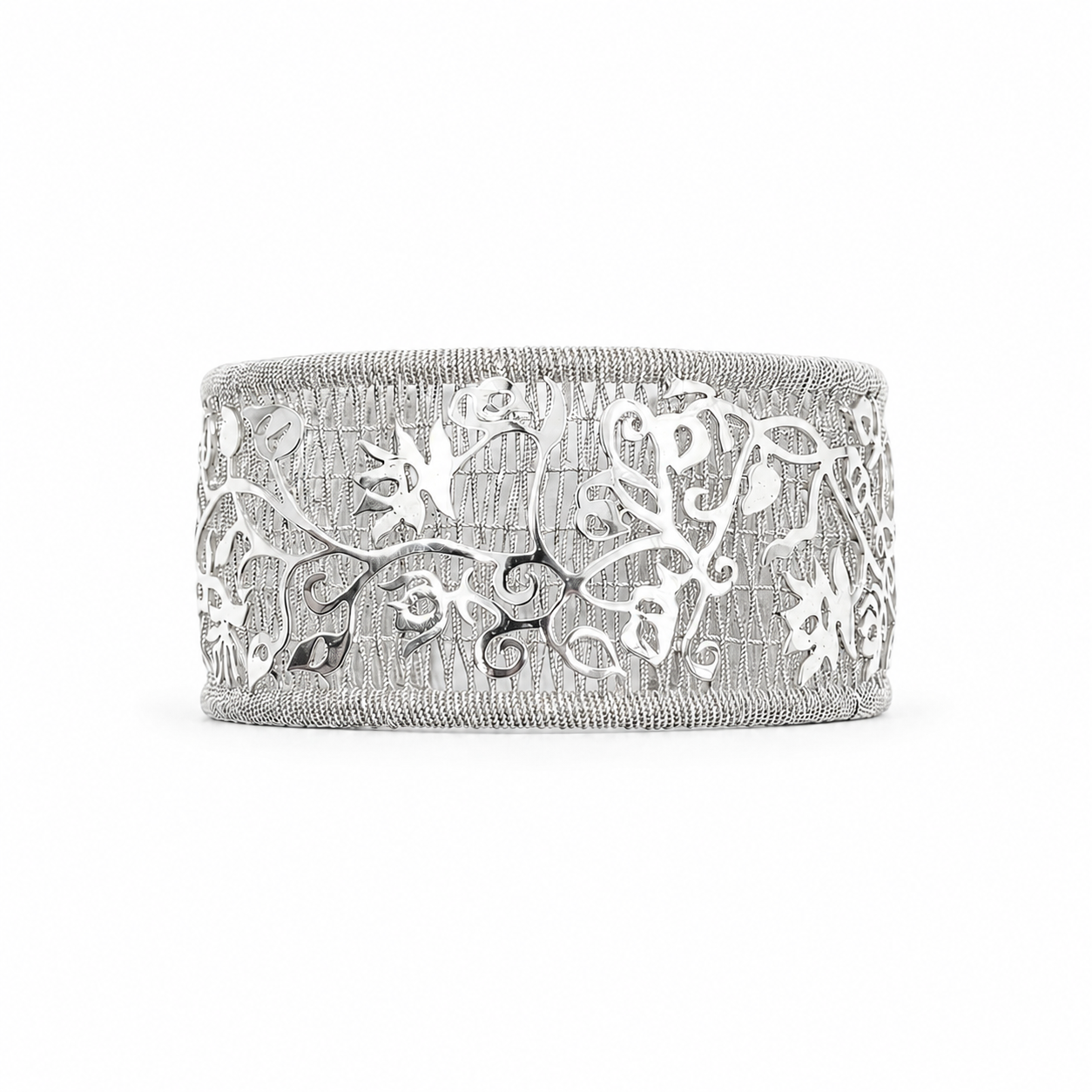 Sterling Silver Large Ricami Bracelet