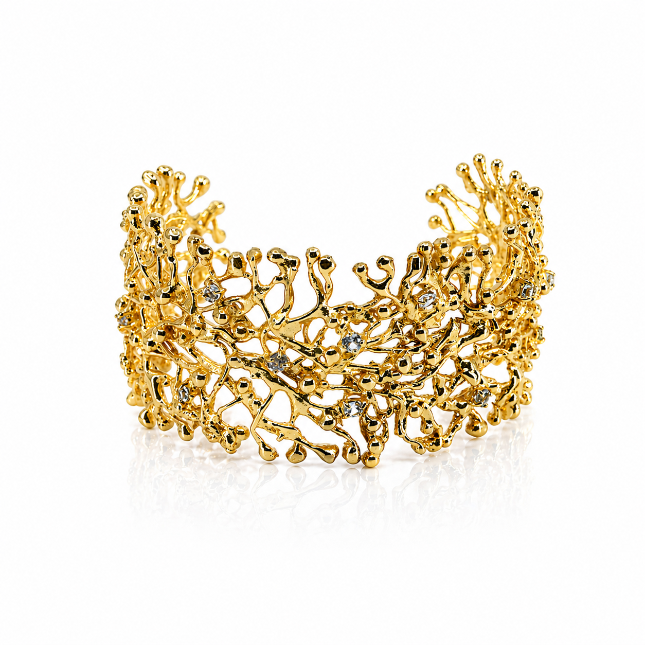 NURAI Cuff Bracelet with Topaz