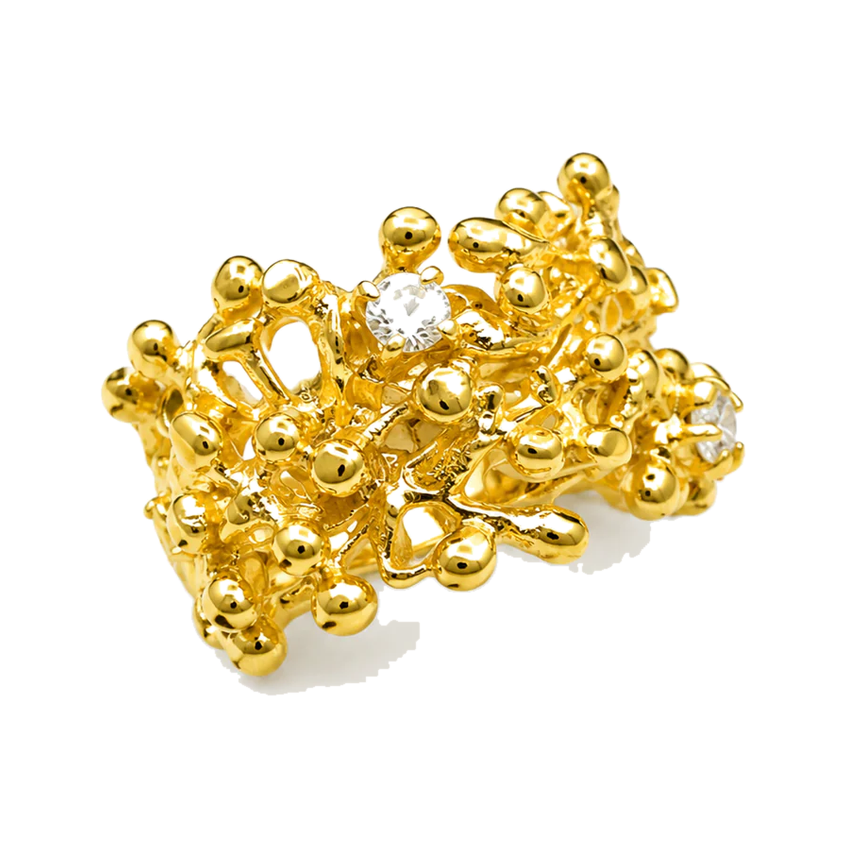 NURAI Band Ring with Topaz