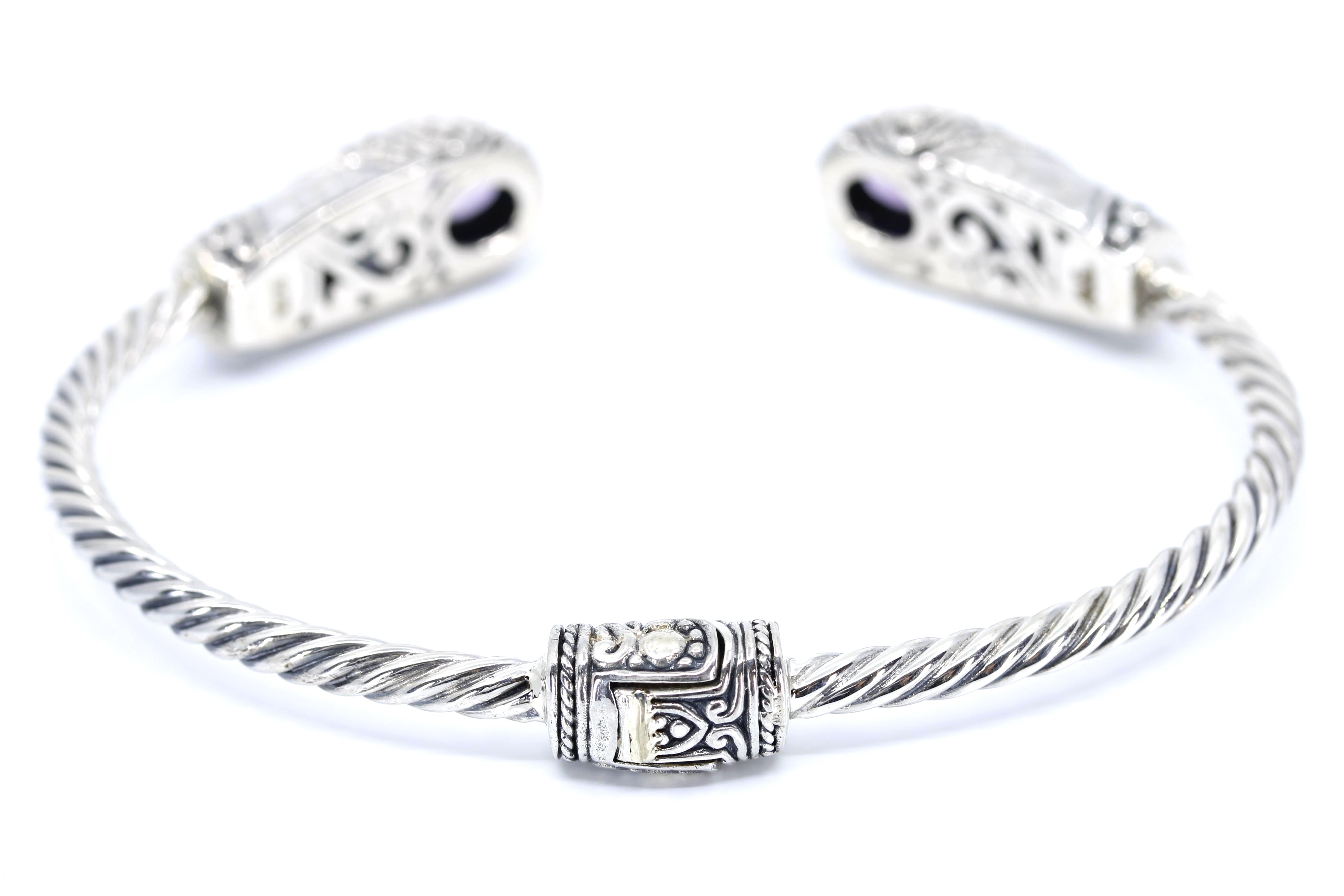 ALBA Amethyst Rope Cuff Bracelet