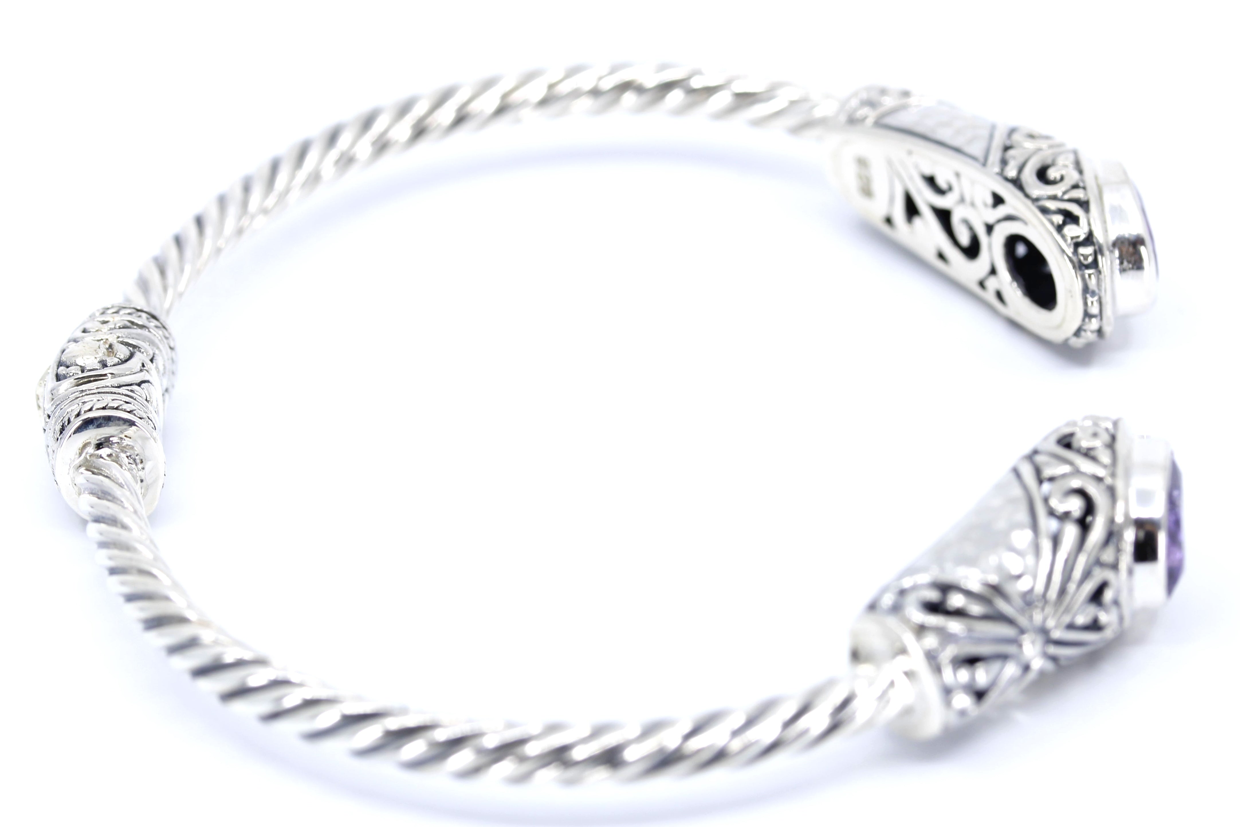 ALBA Amethyst Rope Cuff Bracelet