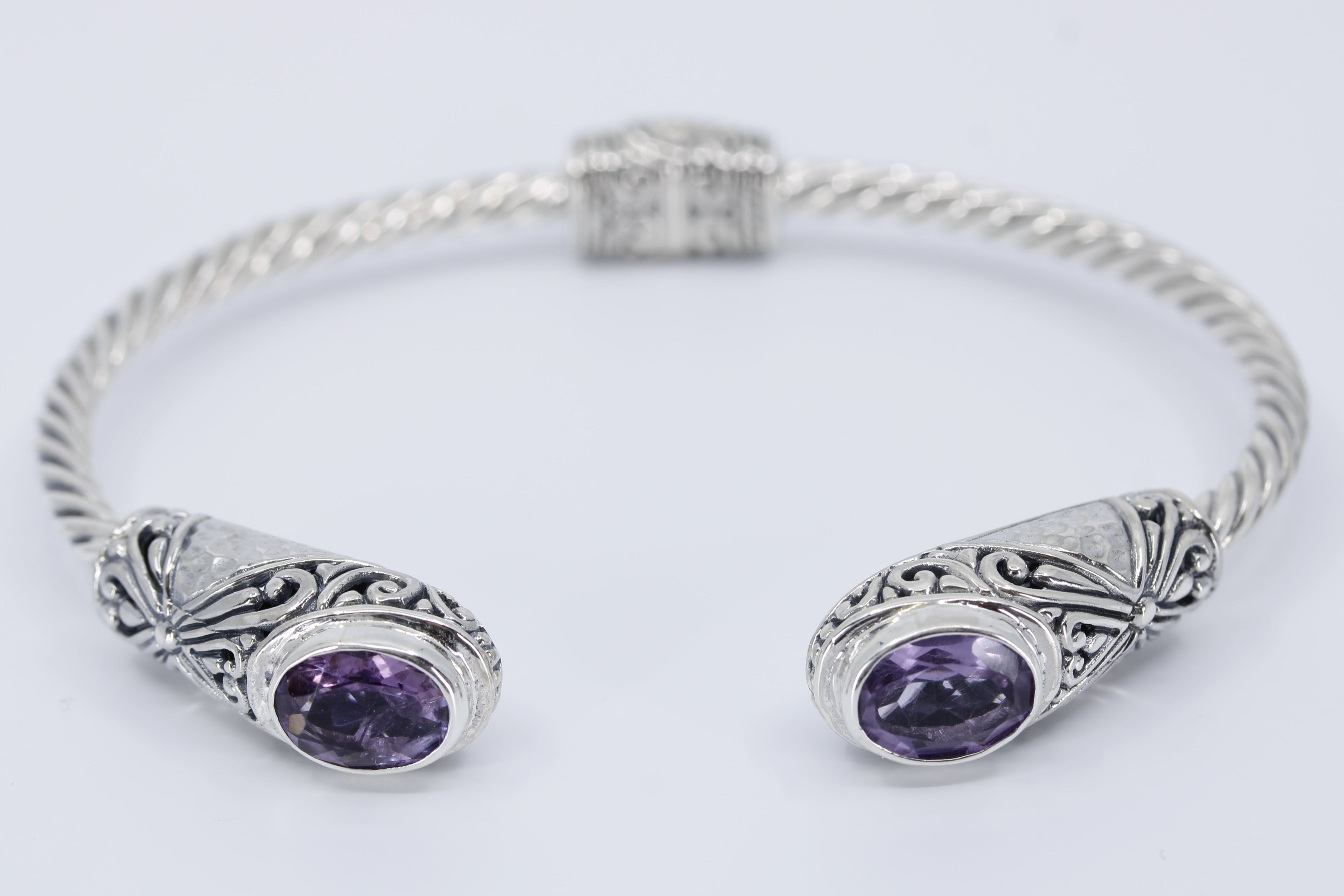 ALBA Amethyst Rope Cuff Bracelet