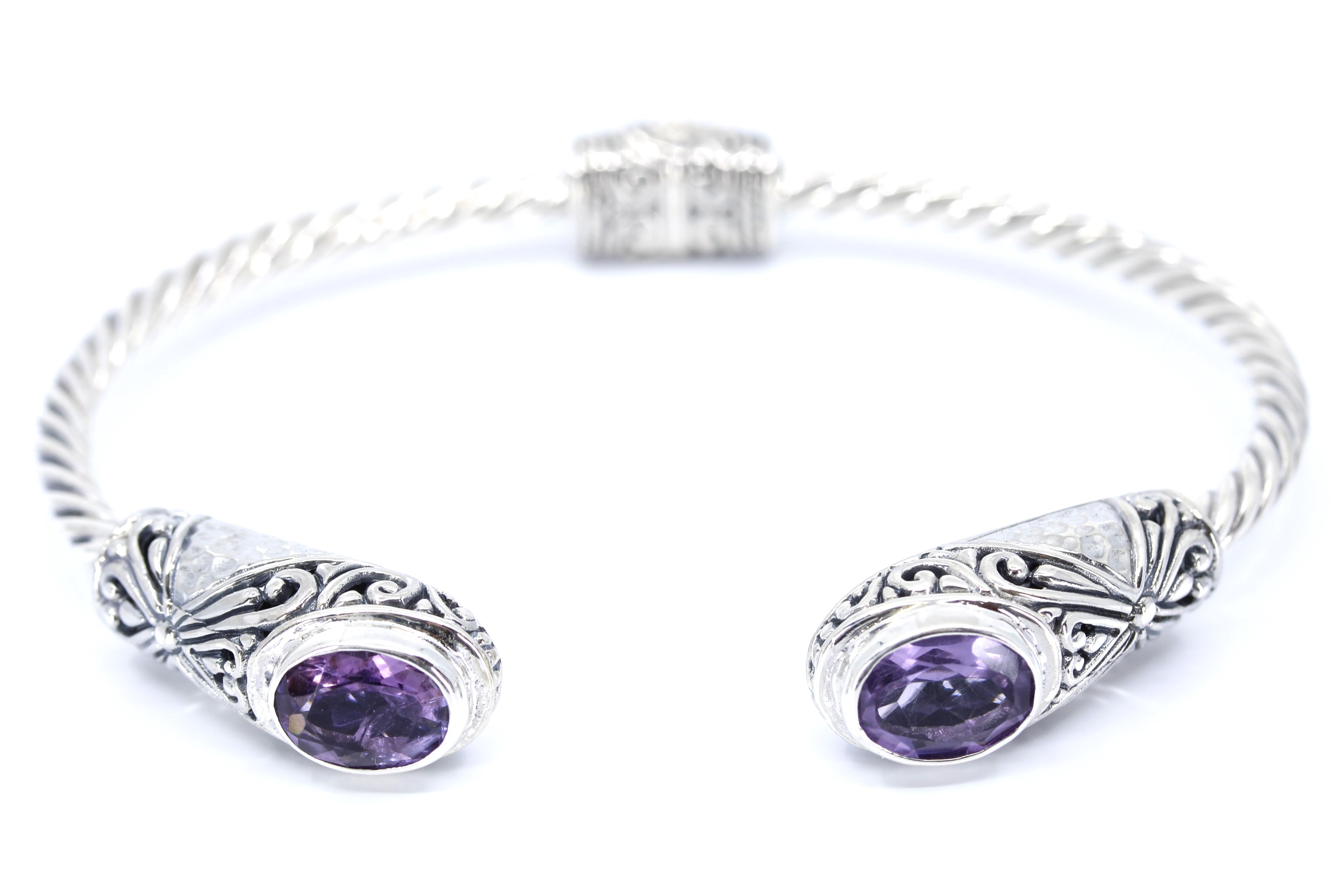 ALBA Amethyst Rope Cuff Bracelet
