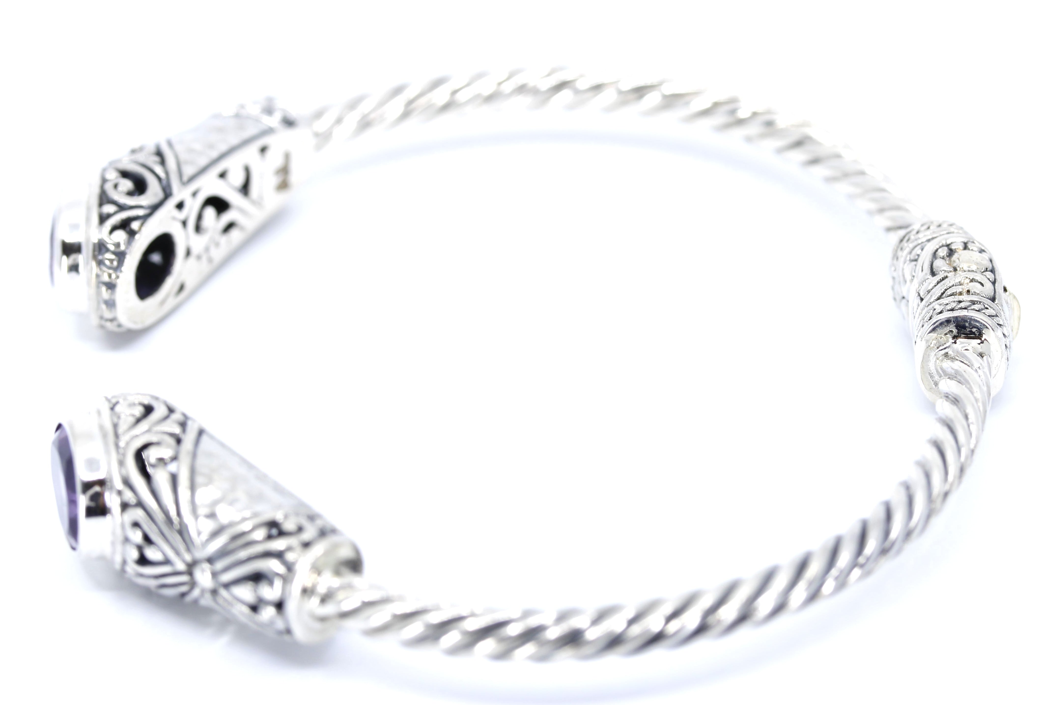 ALBA Amethyst Rope Cuff Bracelet