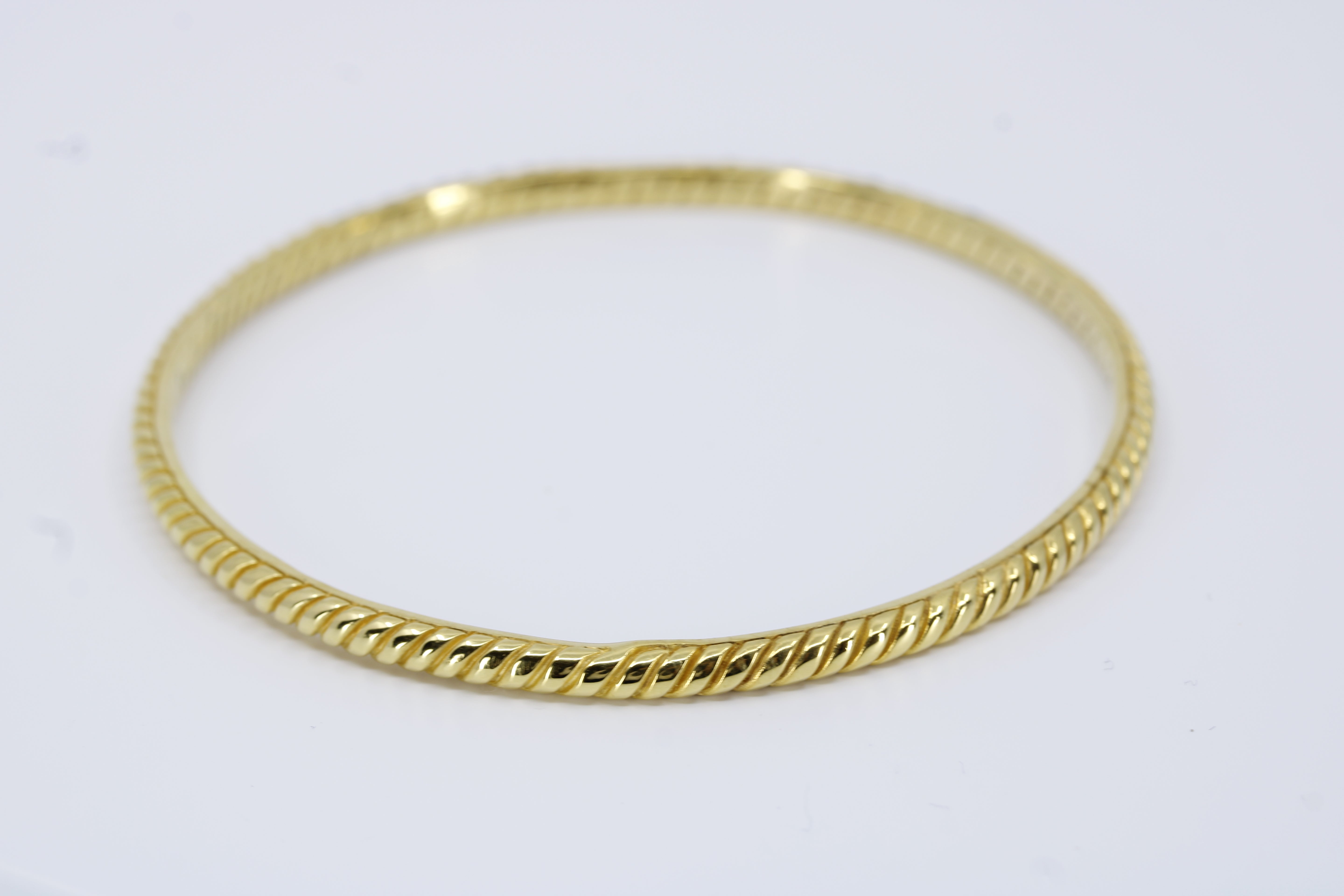 Casa Bali 18K Gold Vermeil Black Spinel Bangle Bracelet