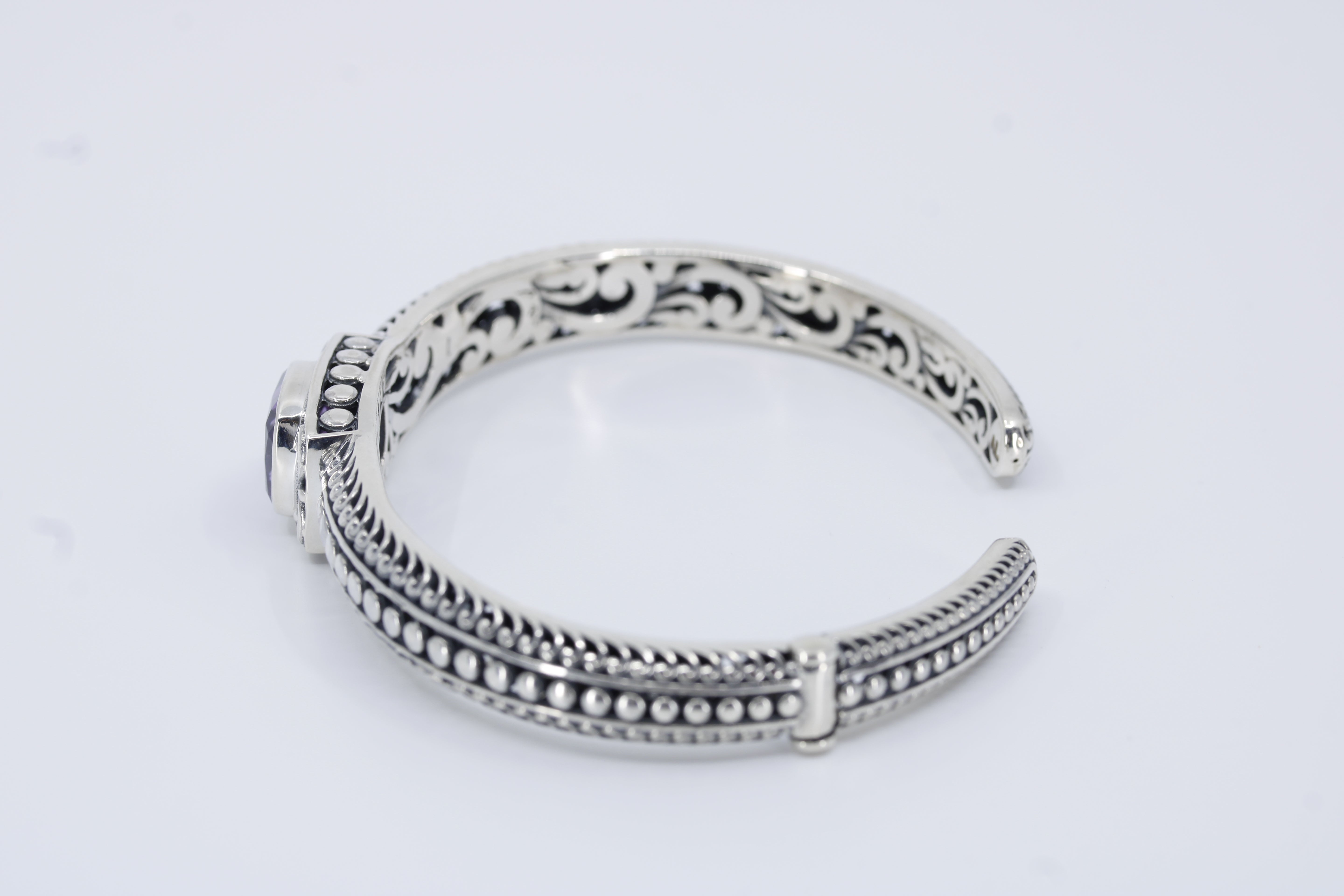 Casa Bali Amethyst Cuff Bracelet