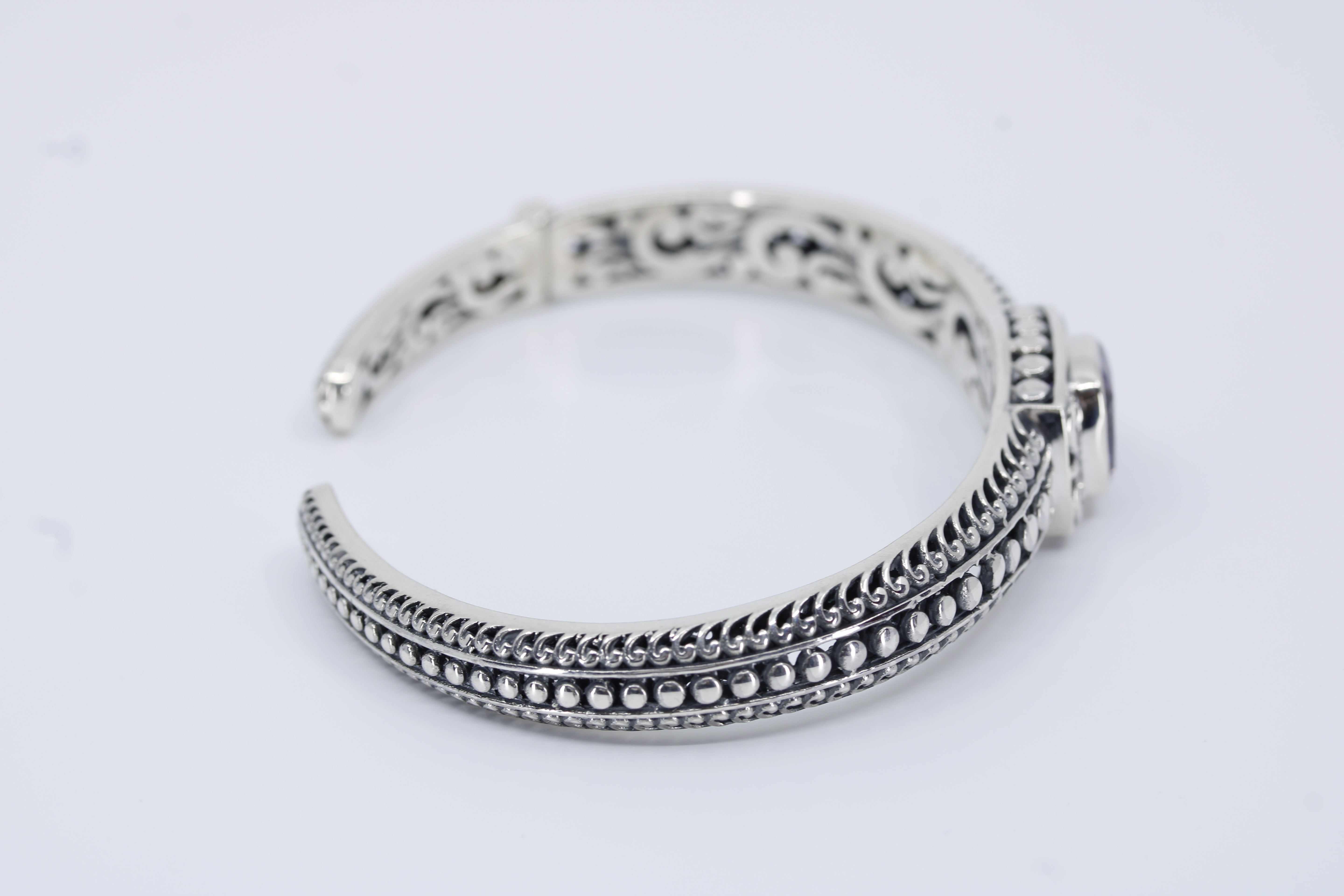 Casa Bali Amethyst Cuff Bracelet
