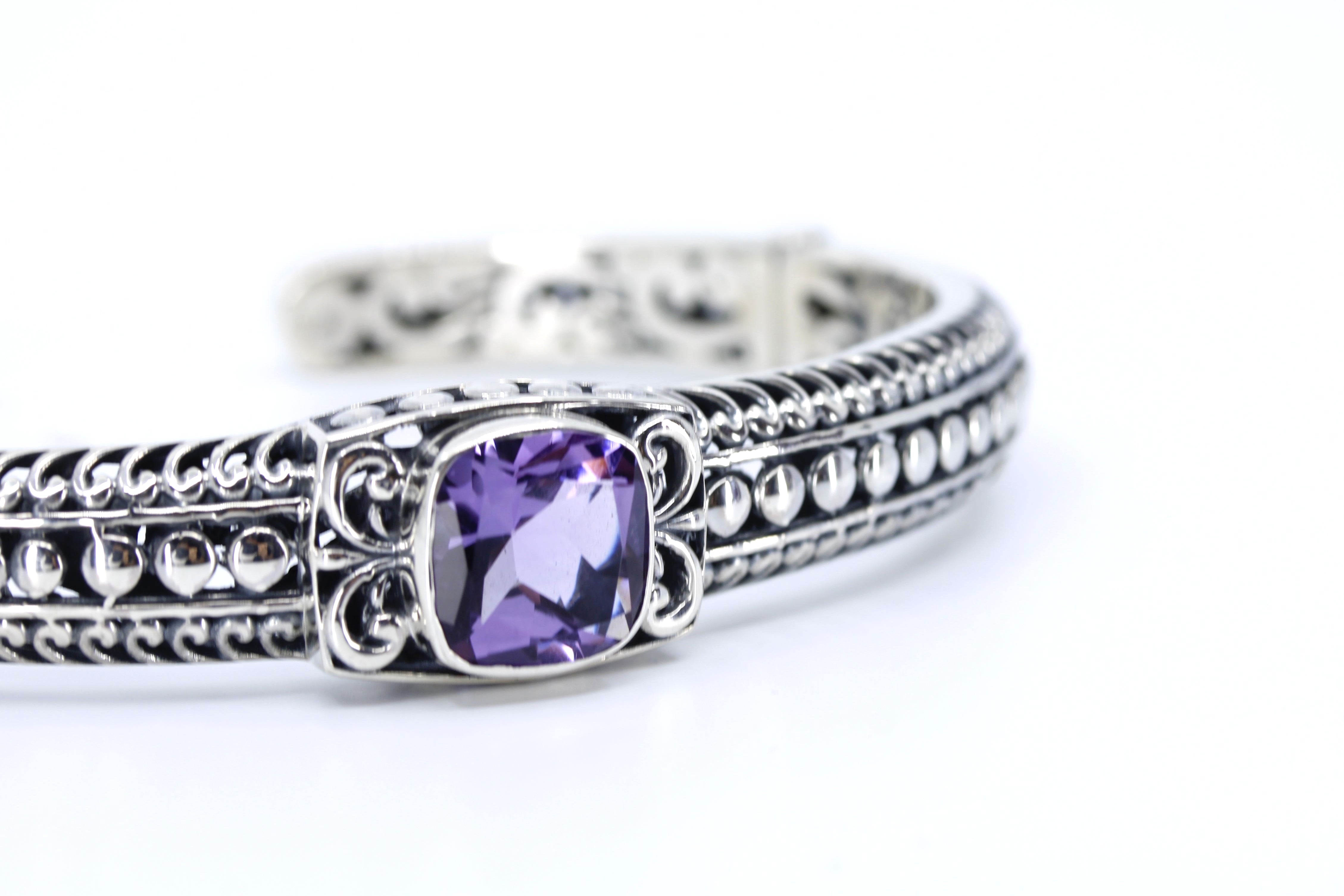 ALBA Amethyst Cuff Bracelet