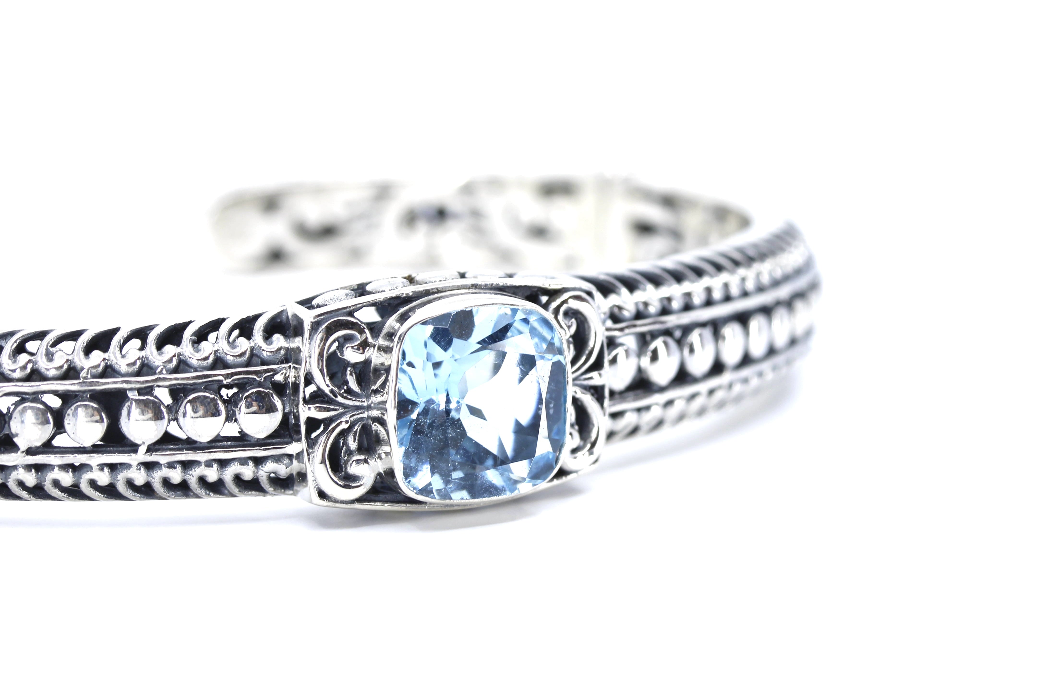 ALBA Blue Topaz Cuff Bracelet