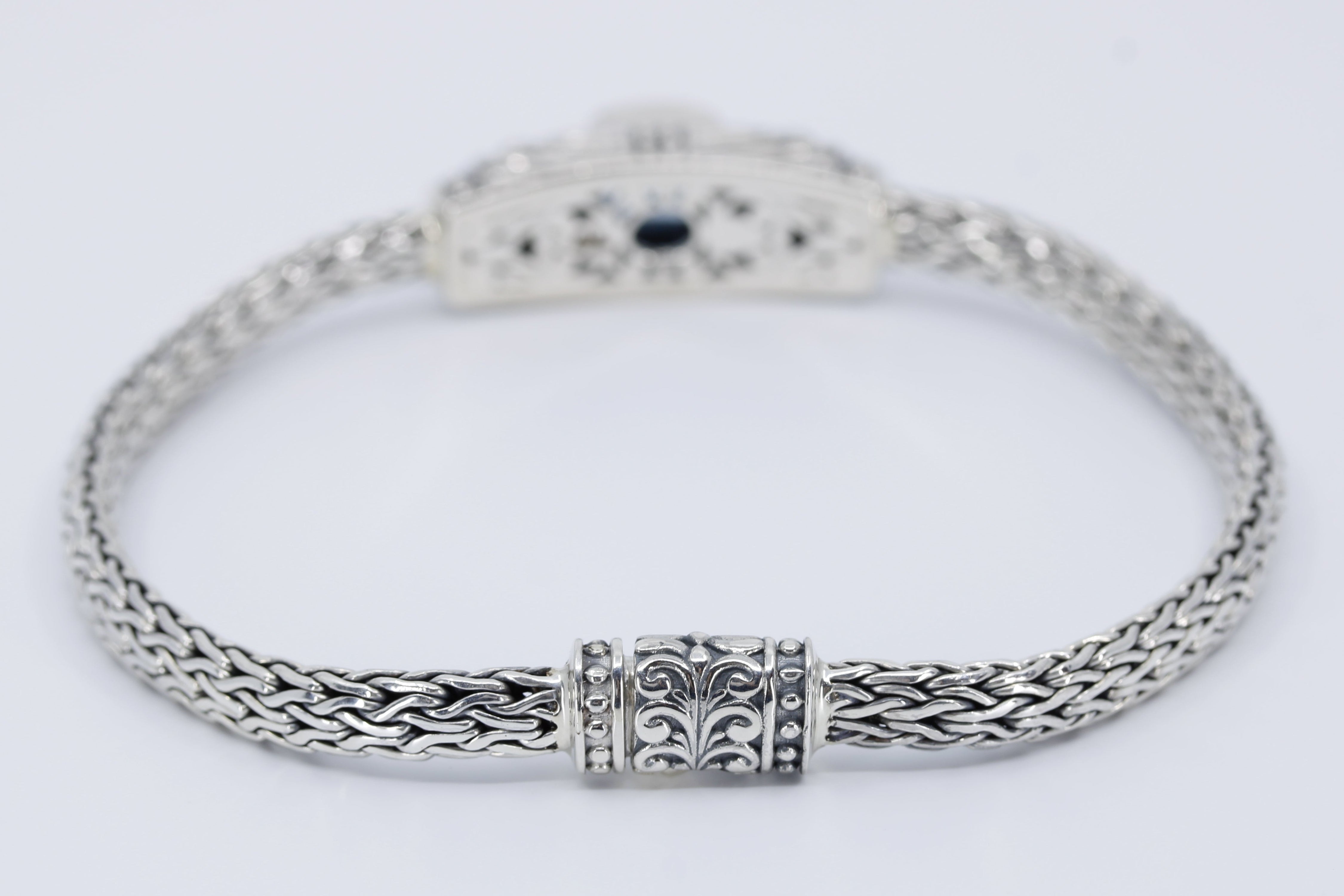 ALBA Woven Station Bracelet with Blue Topaz