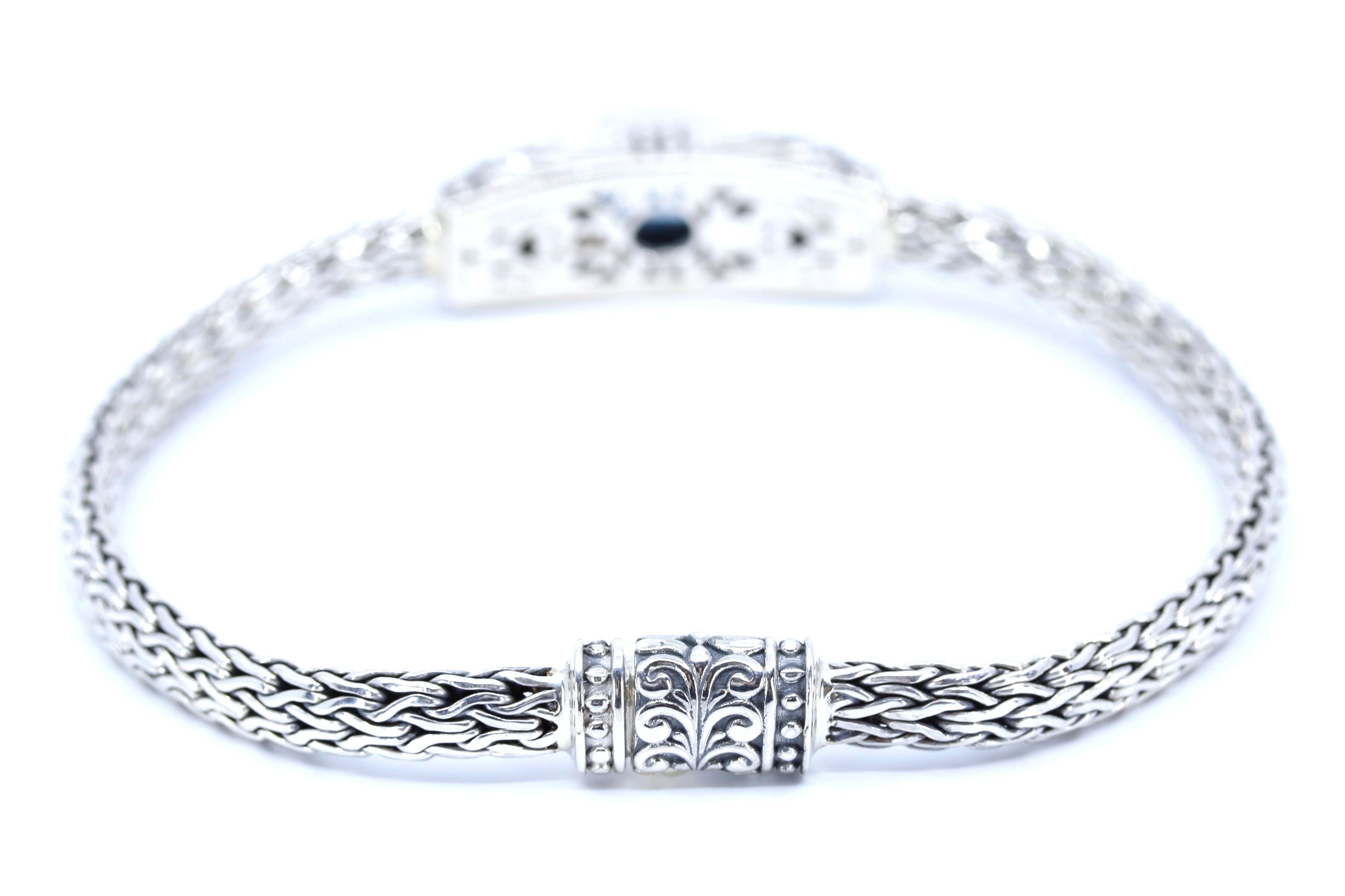 ALBA Woven Station Bracelet with Blue Topaz