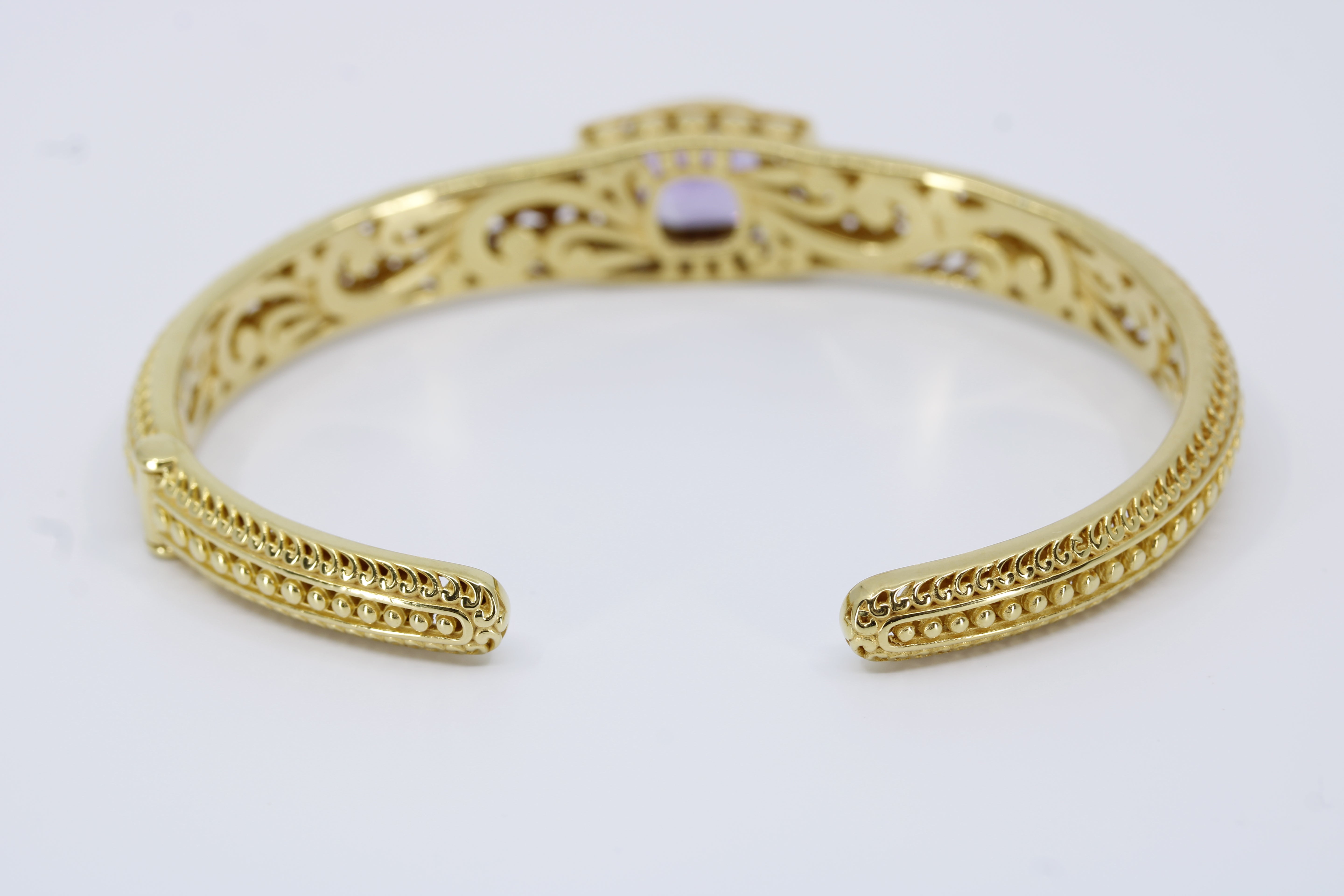 Casa Bali 18K Gold Vermeil Amethyst Cuff Bracelet