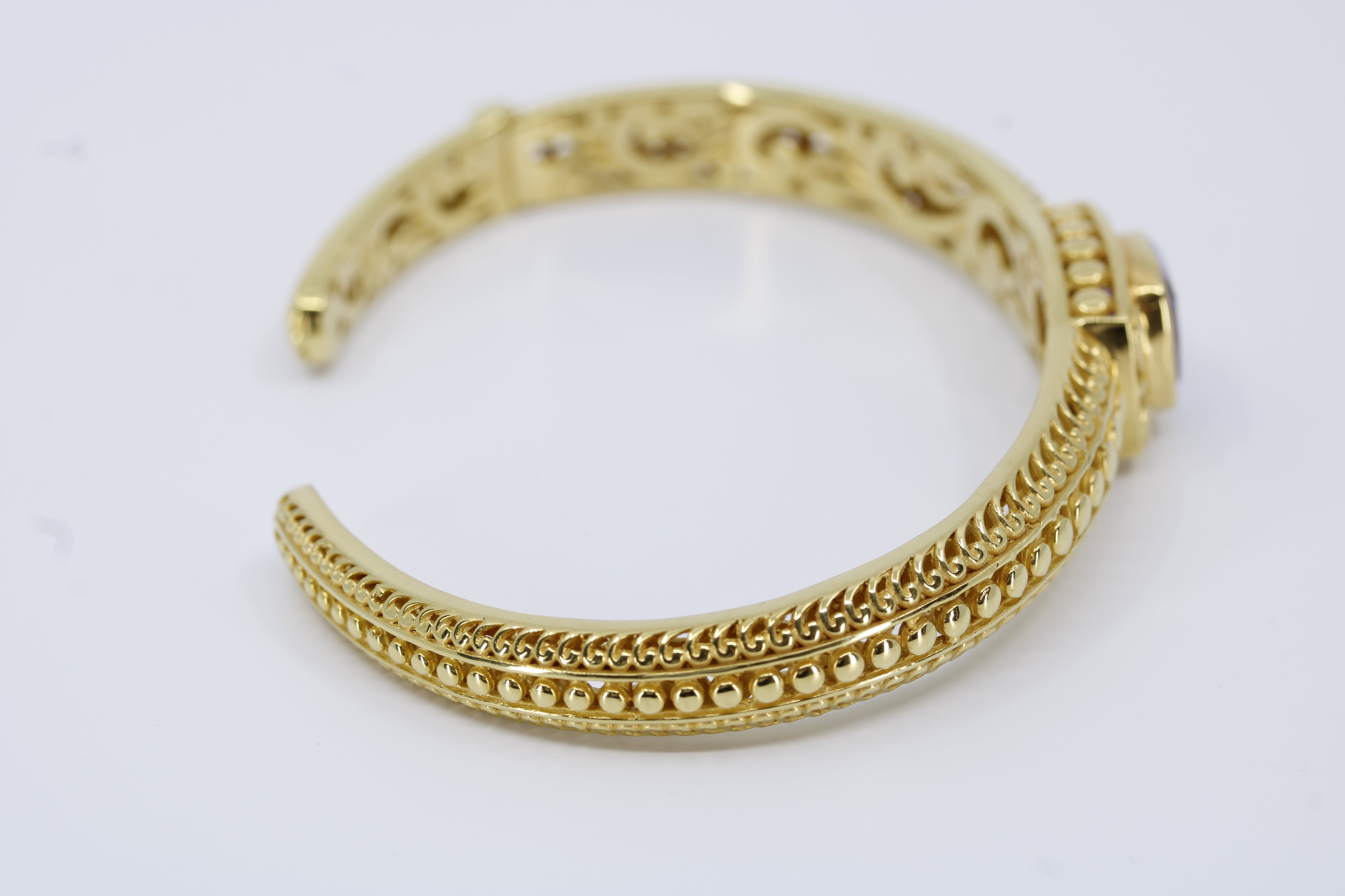 Casa Bali 18K Gold Vermeil Amethyst Cuff Bracelet
