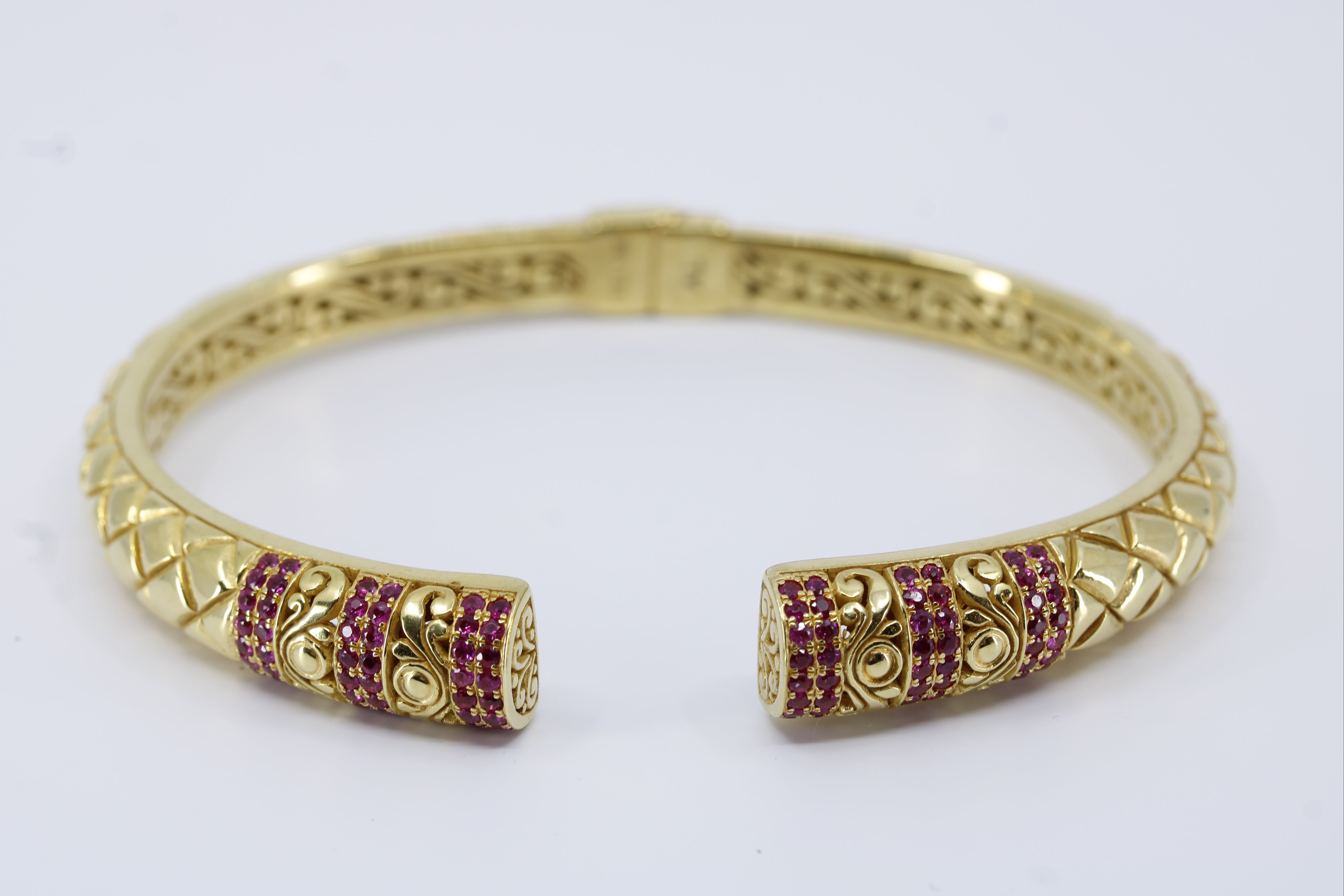 RAVENNA 18K Gold Vermeil Ruby Cuff Bracelet