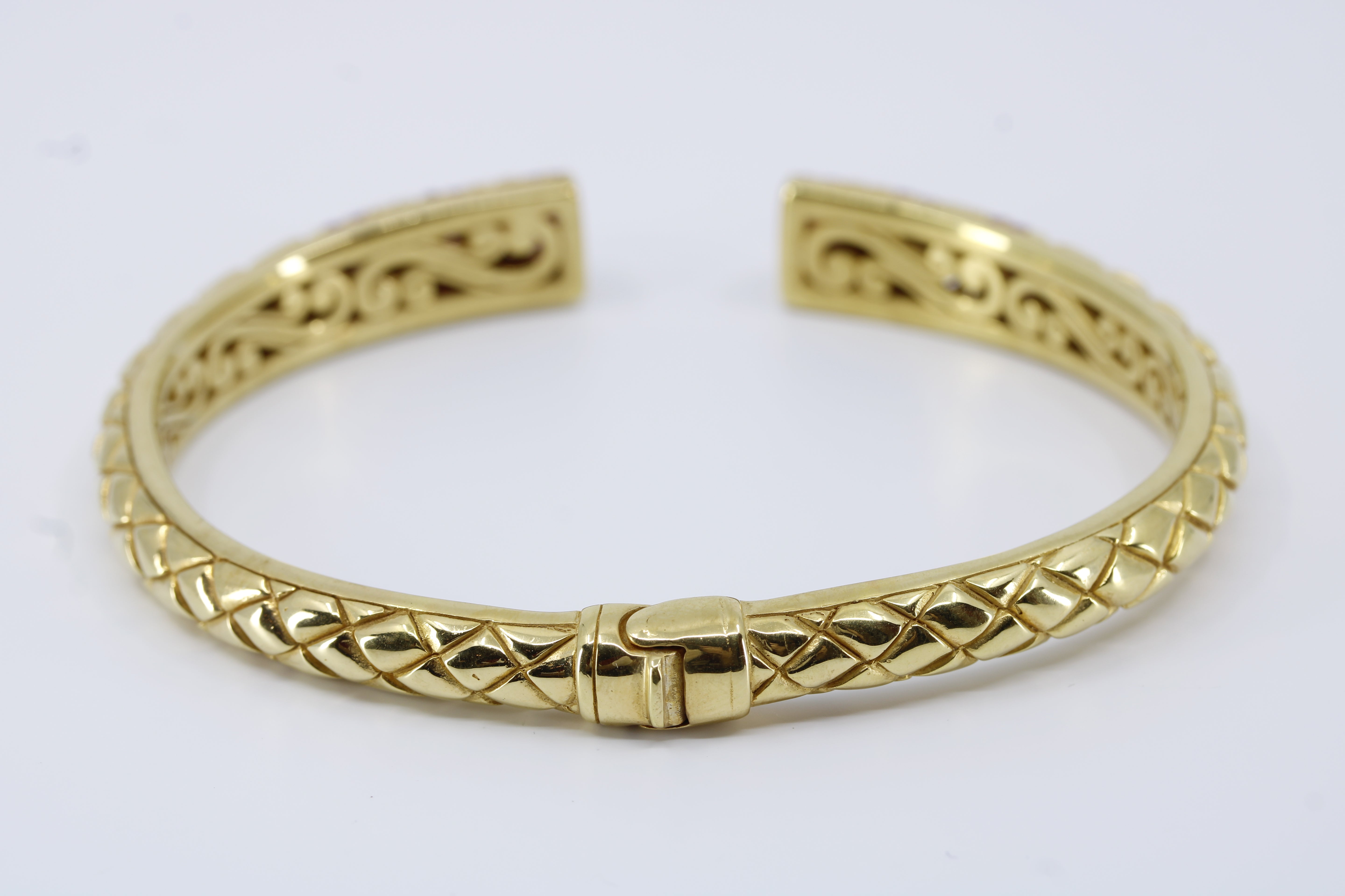 Casa Bali 18K Gold Vermeil Ruby Cuff Bracelet