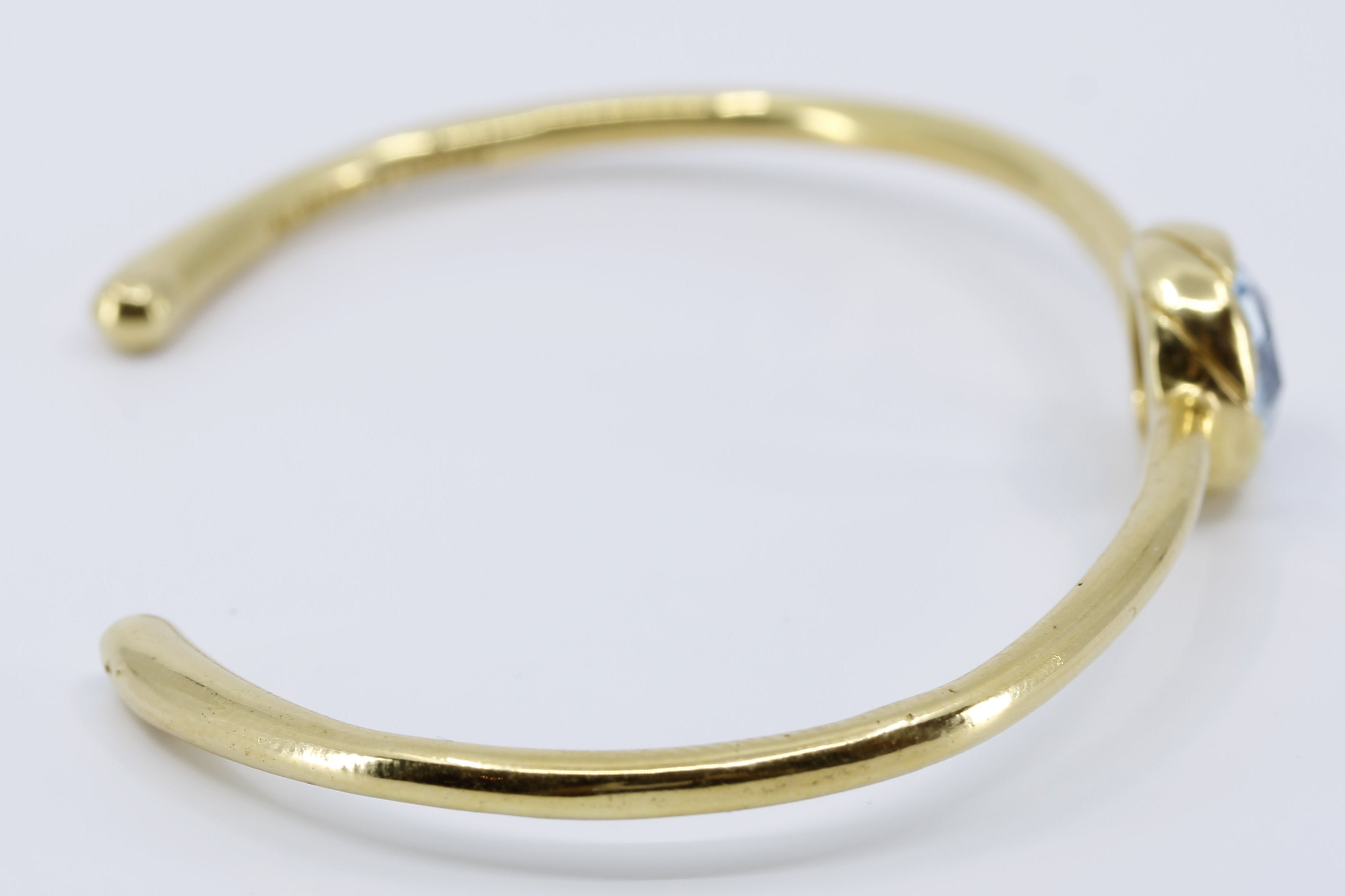 AURORA Domed Blue Topaz Cuff Bracelet