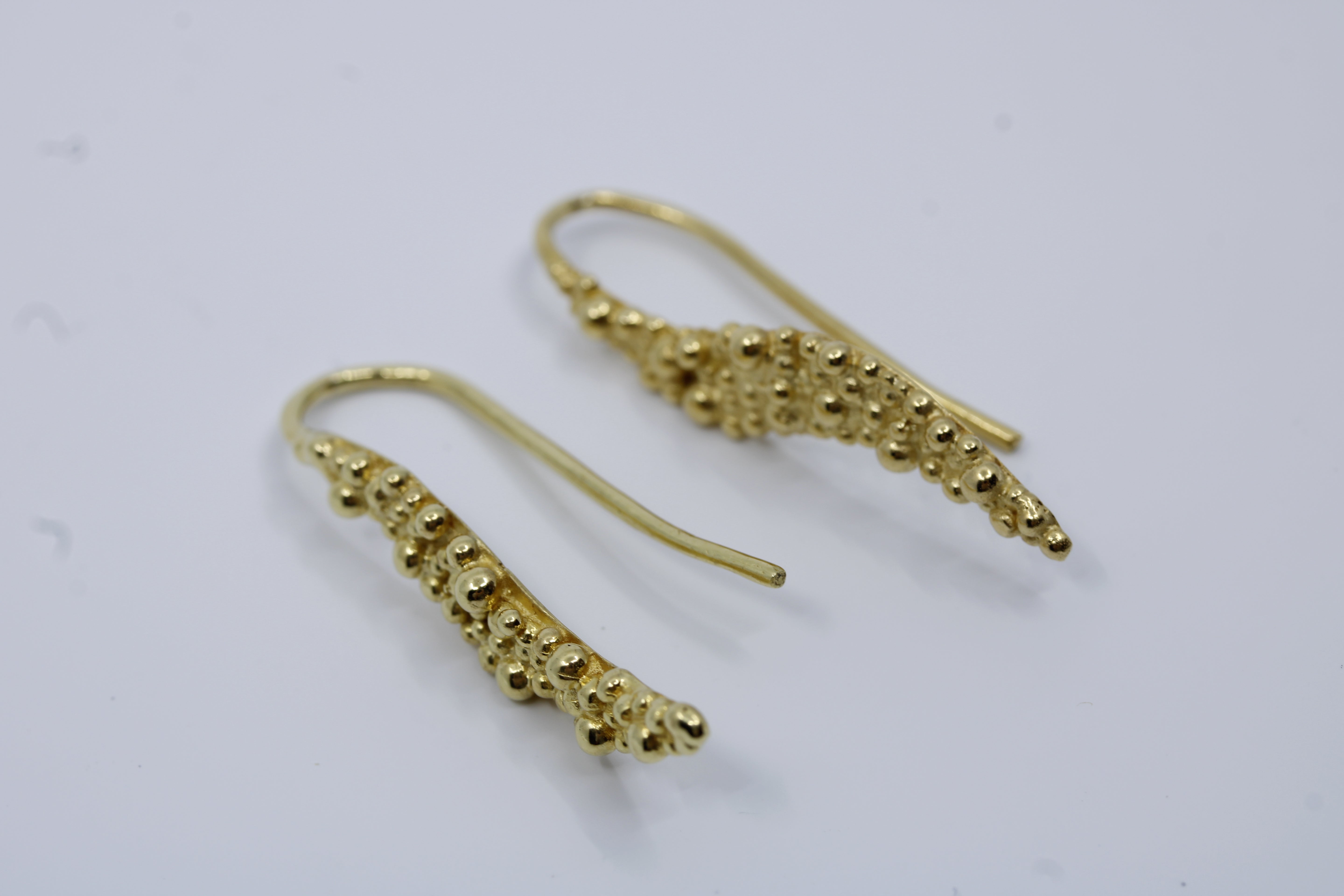 Caviar 18K Gold Vermeil Drop Earring