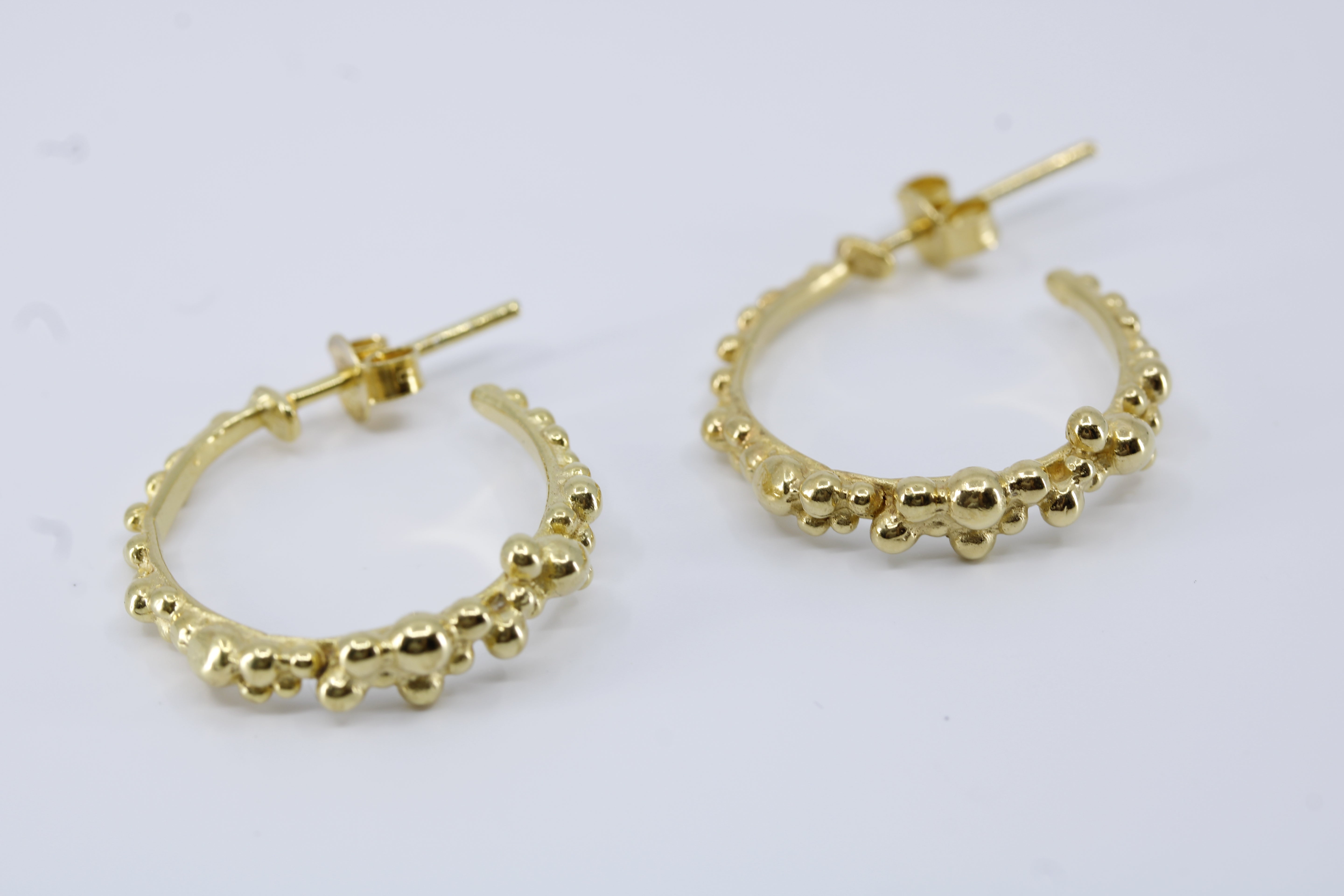 Caviar 18K Gold Vermeil Small Hoop Earrings