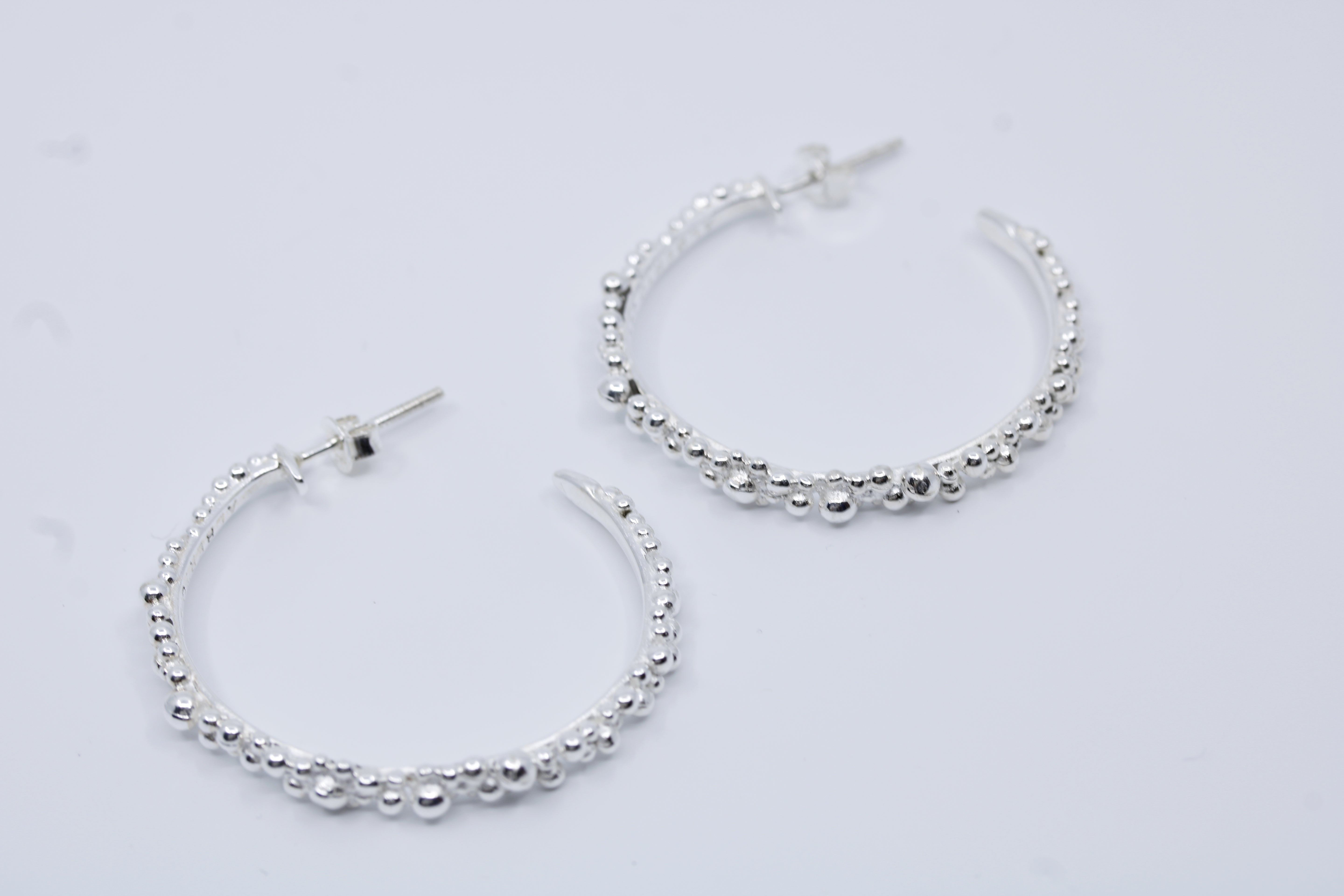 Caviar Hoop Earring