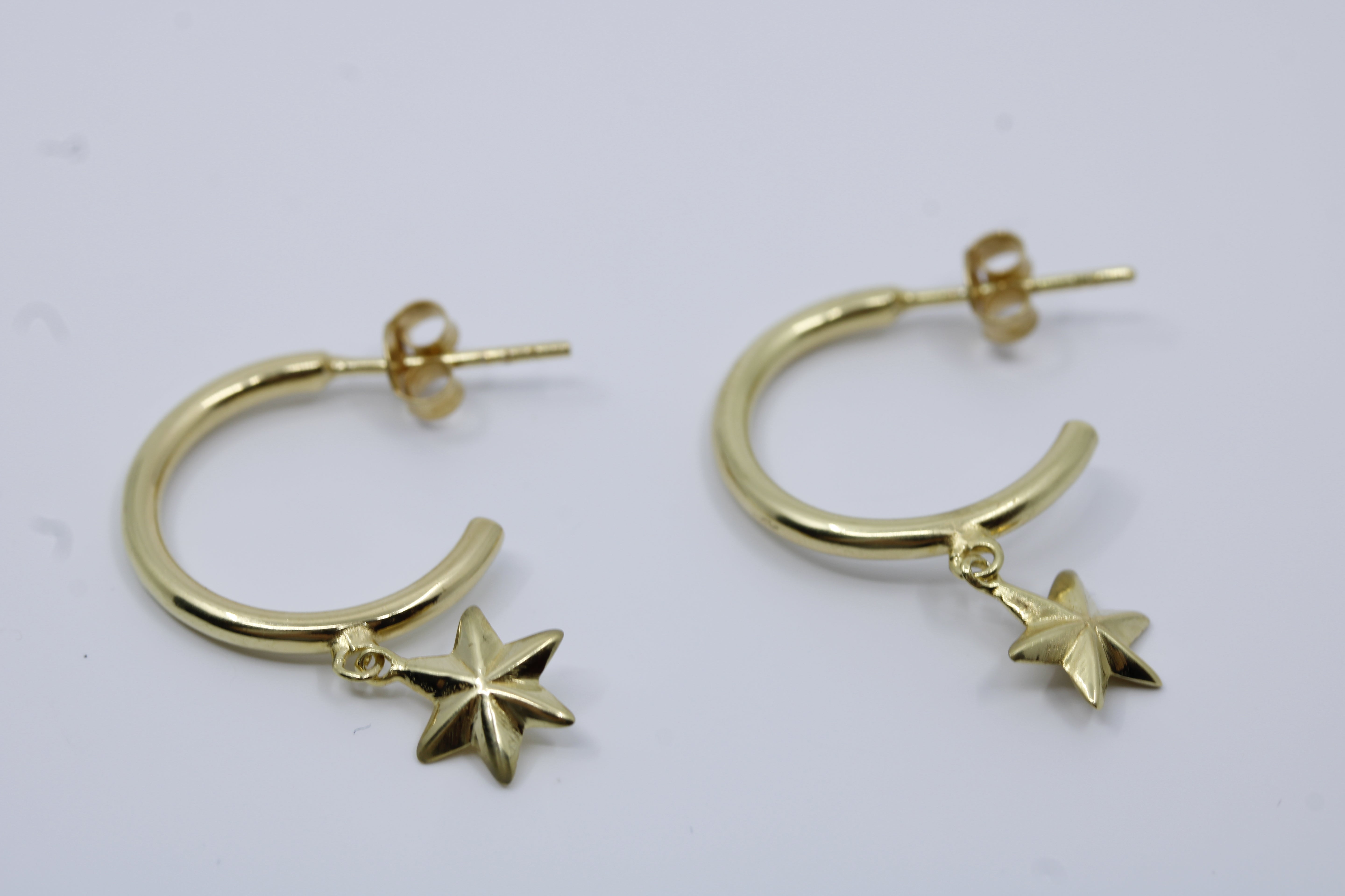 Linea 18K Gold Vermeil North Star Hoop Earrings