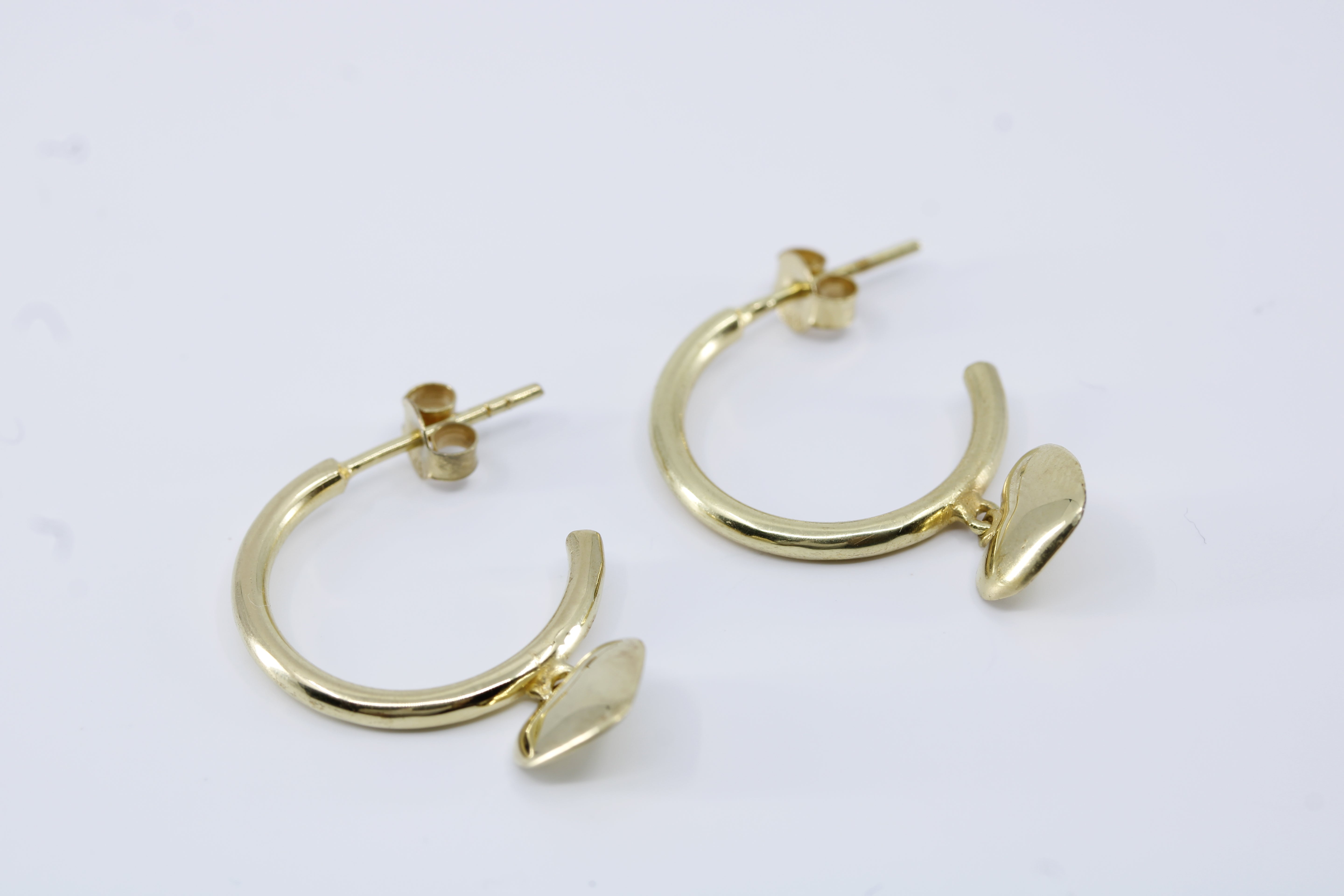 Linea 18K Gold Vermeil Sculpted Heart Hoop Earrings