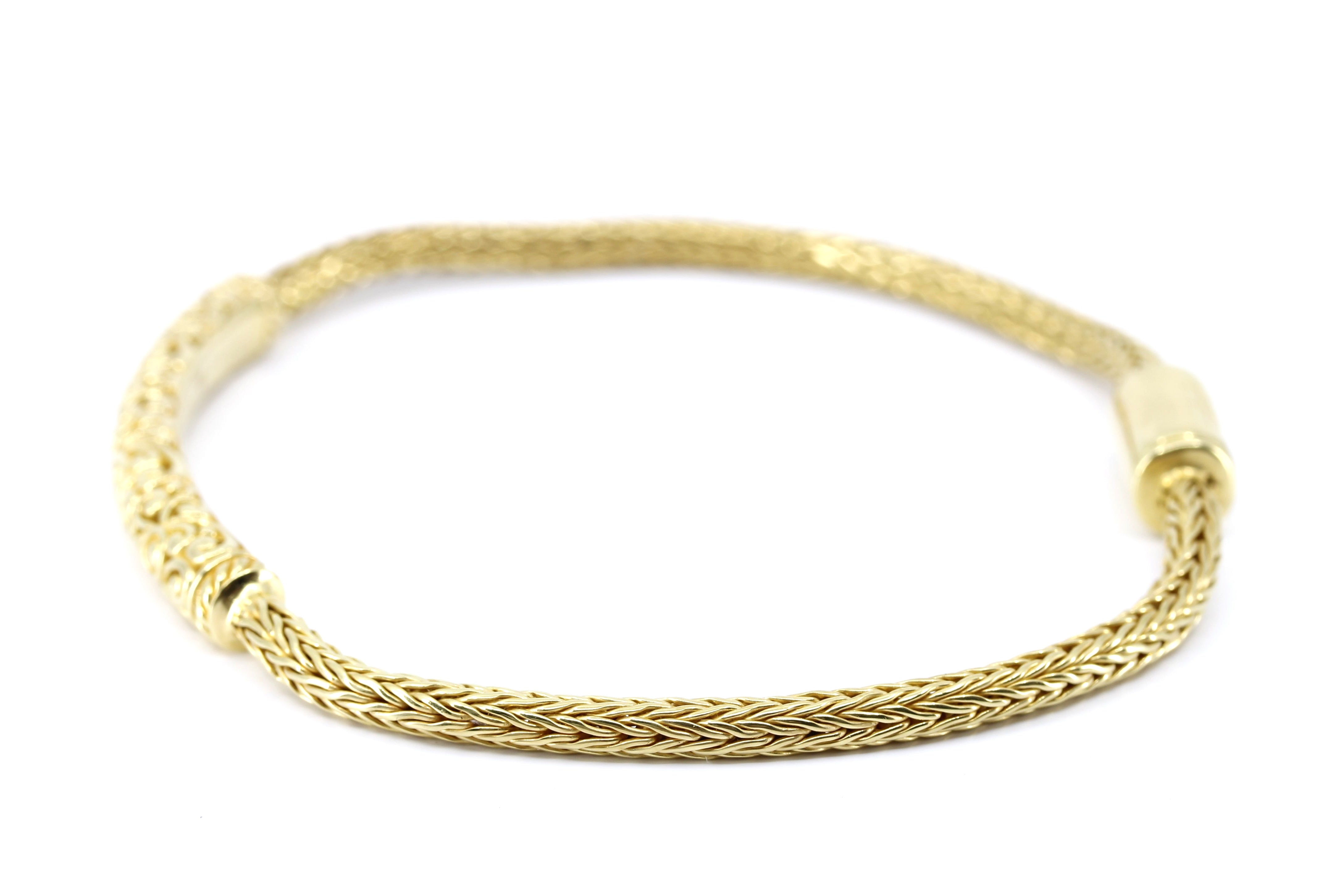 SREYA 18K Gold Vermeil Carved Station Bracelet