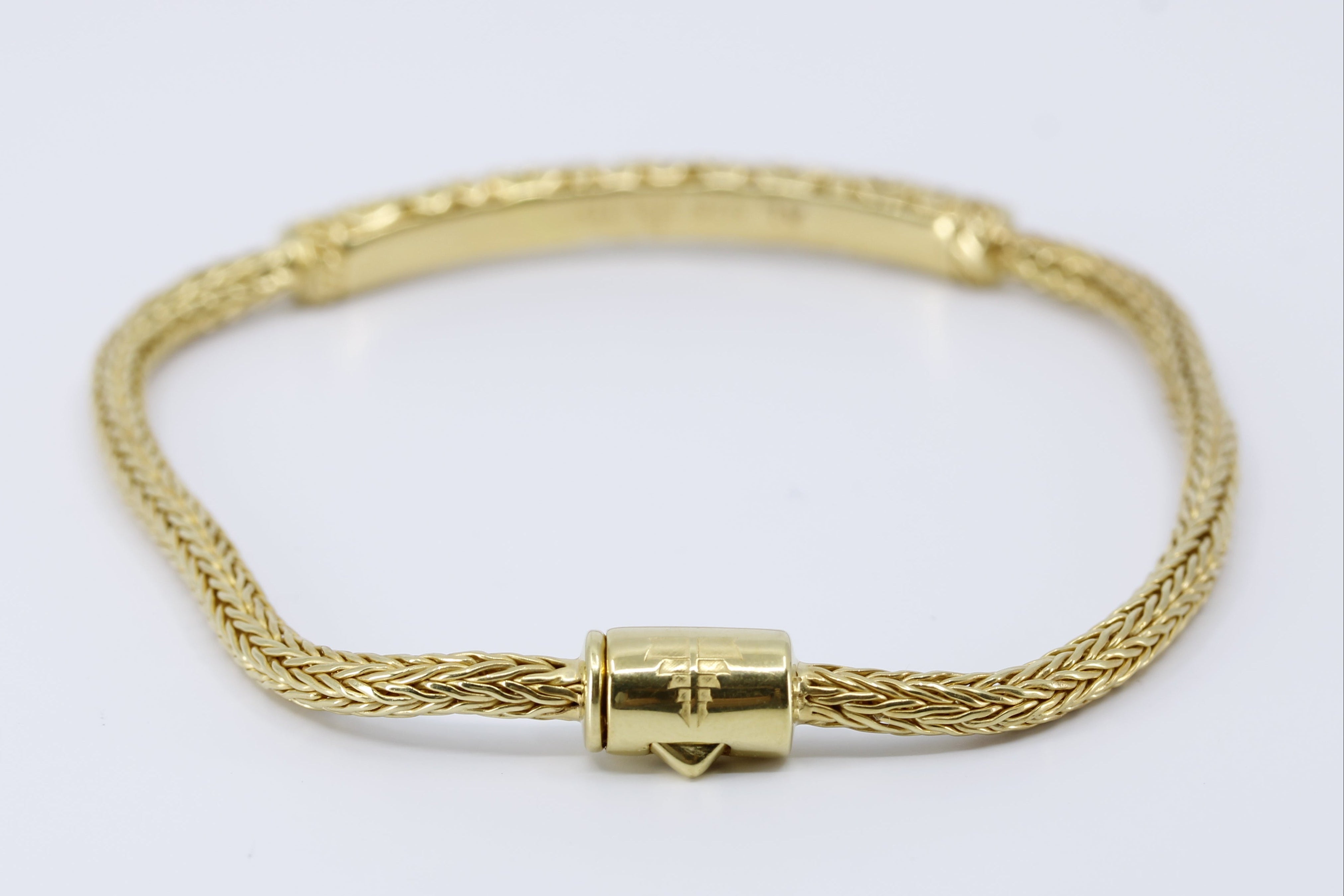 SREYA 18K Gold Vermeil Carved Station Bracelet