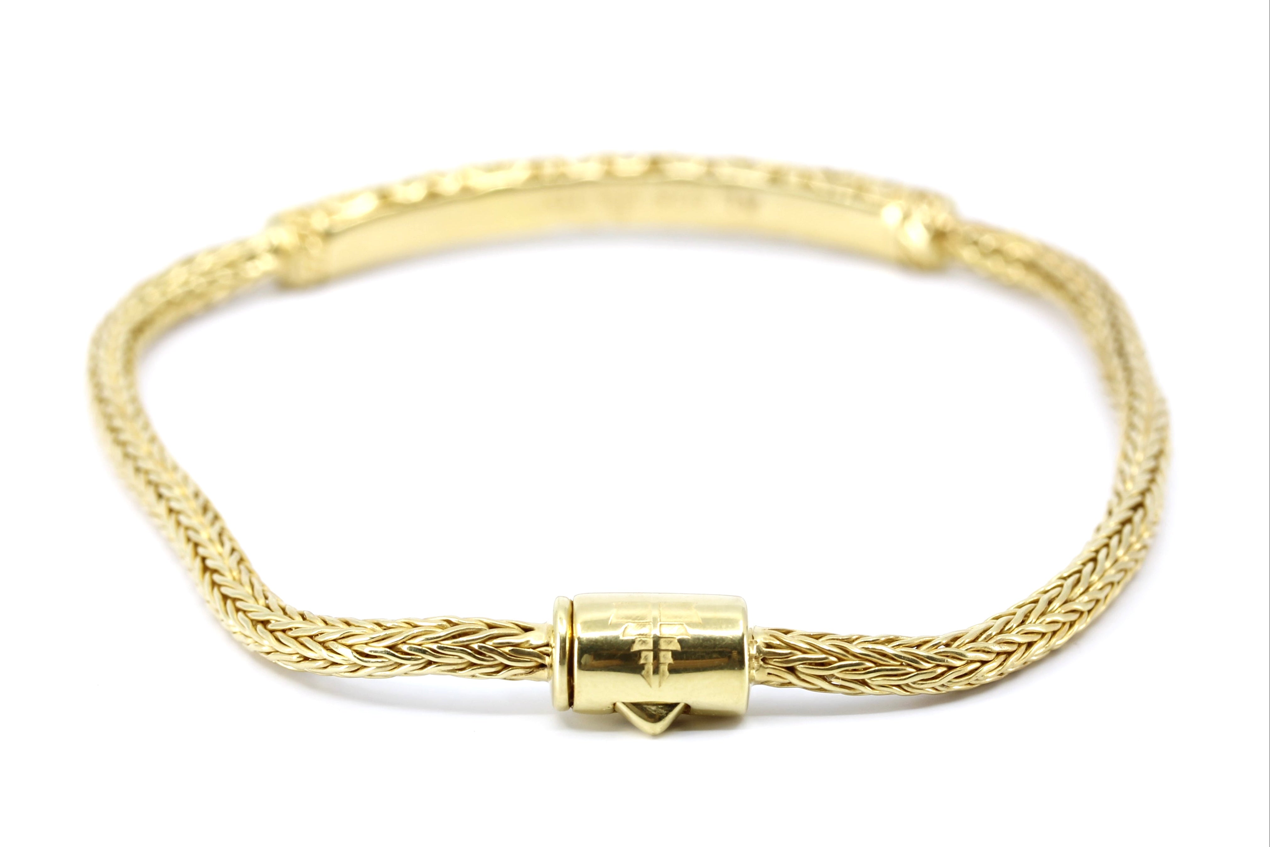 SREYA 18K Gold Vermeil Carved Station Bracelet