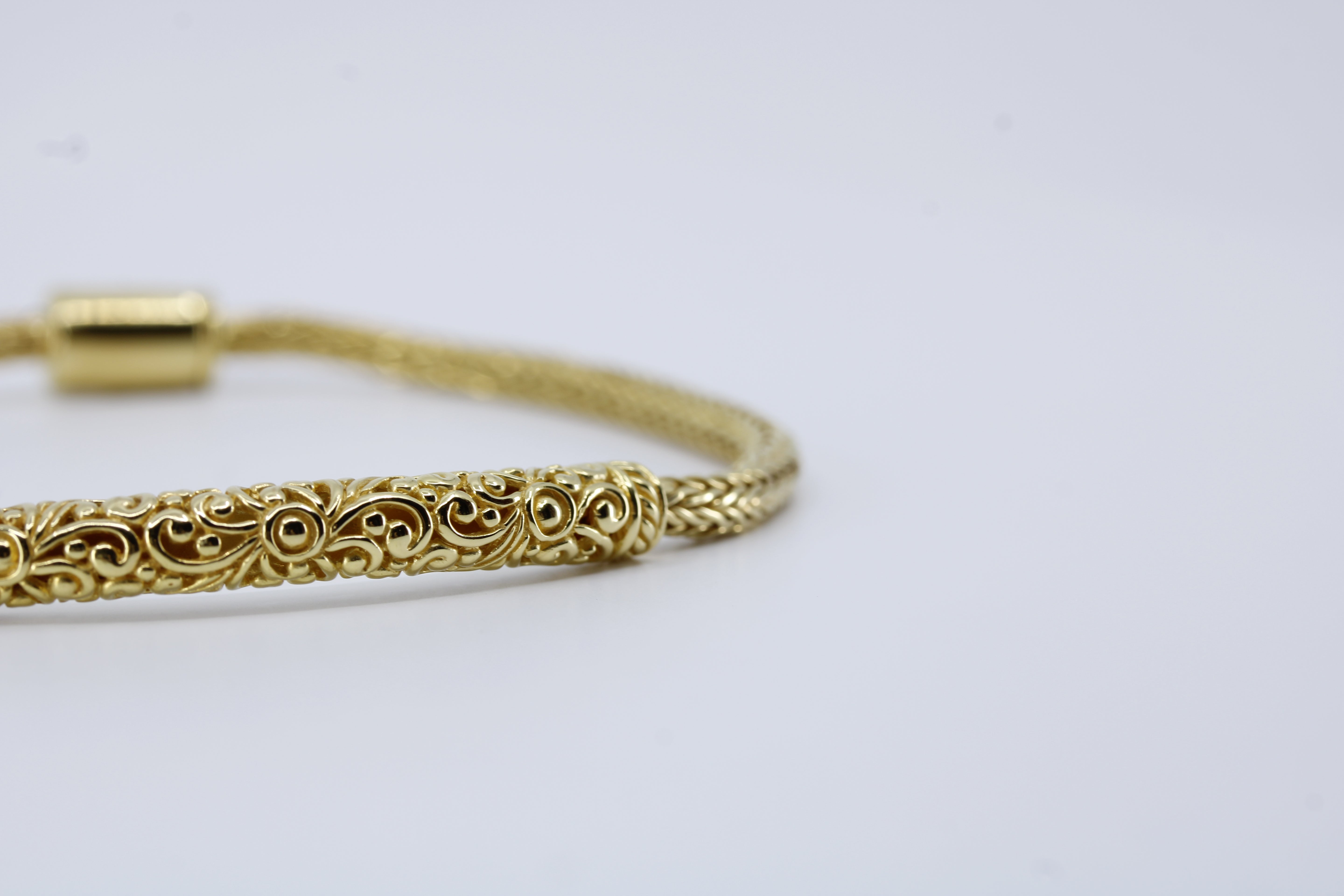 Casa Bali 18K Gold Vermeil Carved Station Bracelet