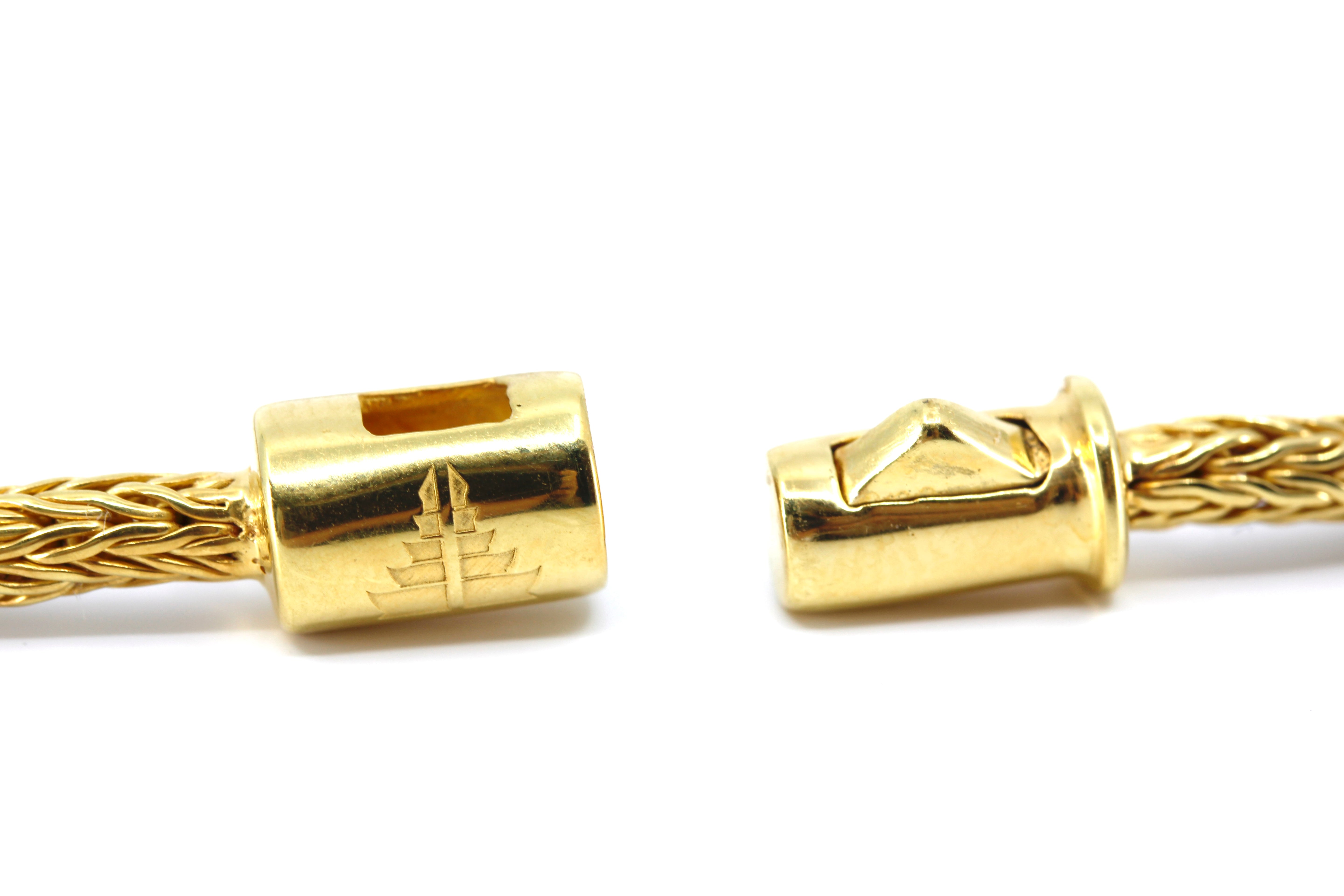 SREYA 18K Gold Vermeil Carved Station Bracelet