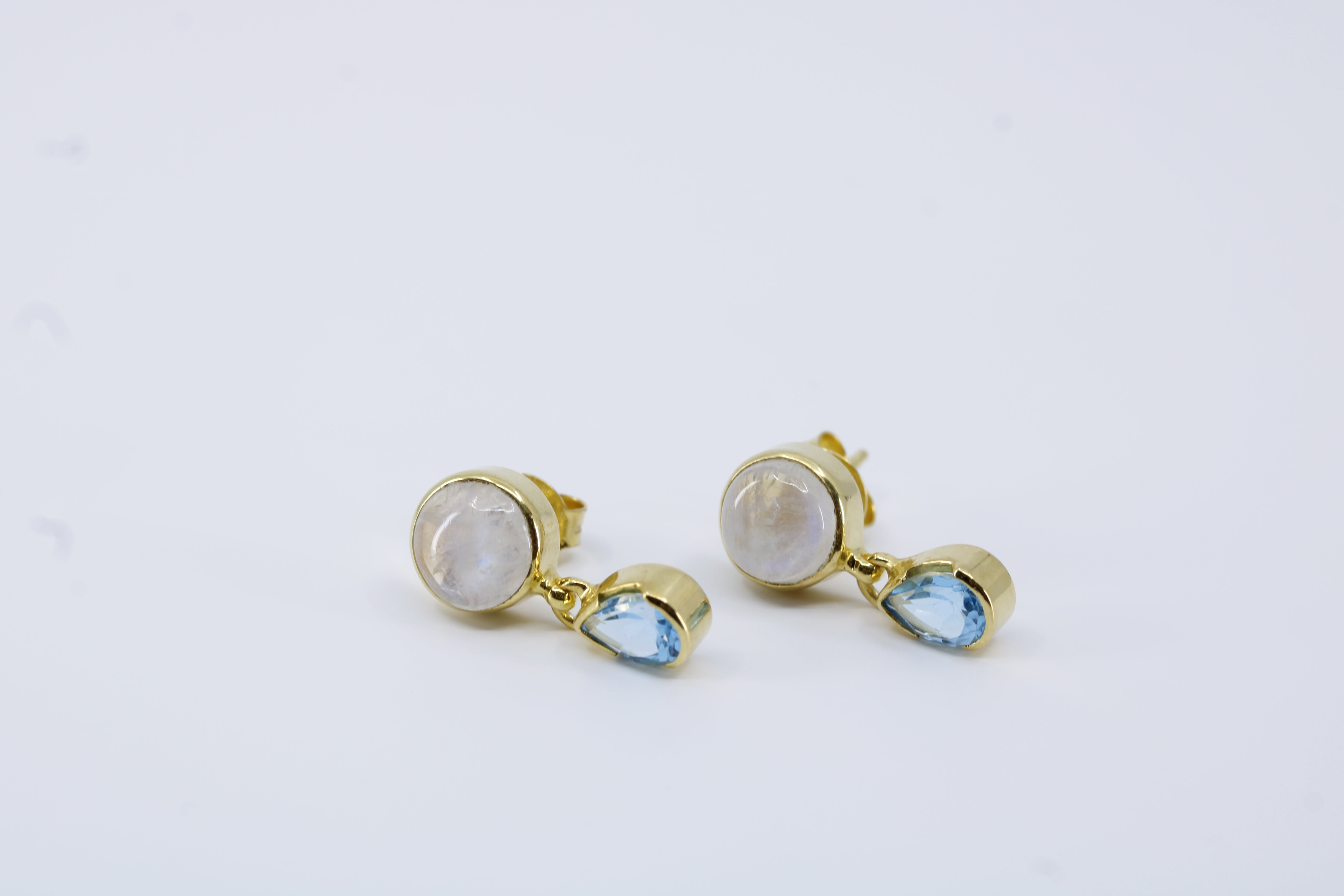 Casa Bali 18K Gold Vermeil Blue Topaz Drop Earrings