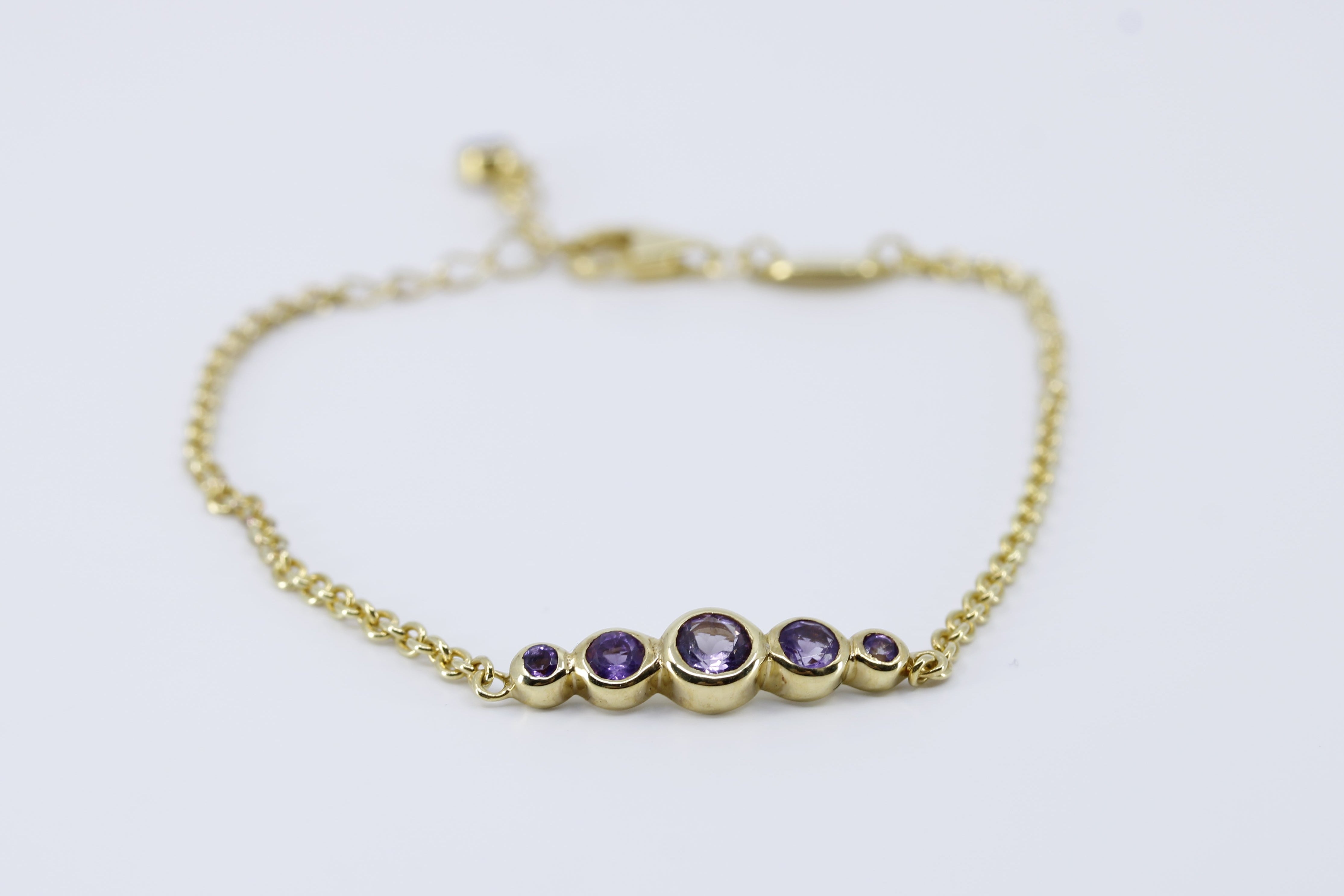 VENERE Station Bracelet with Amethyst