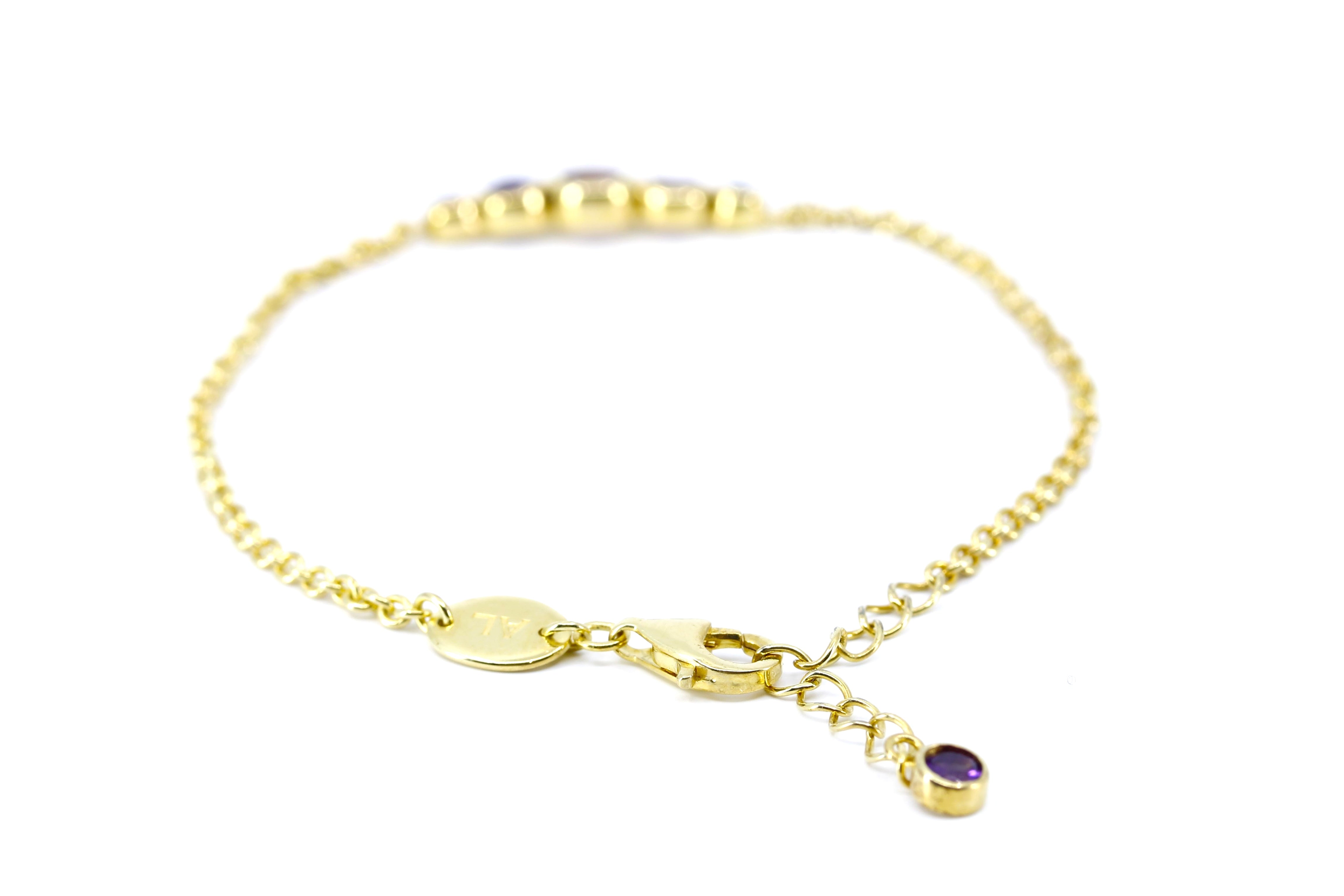 VENERE Classic Station Bracelet with Amethyst