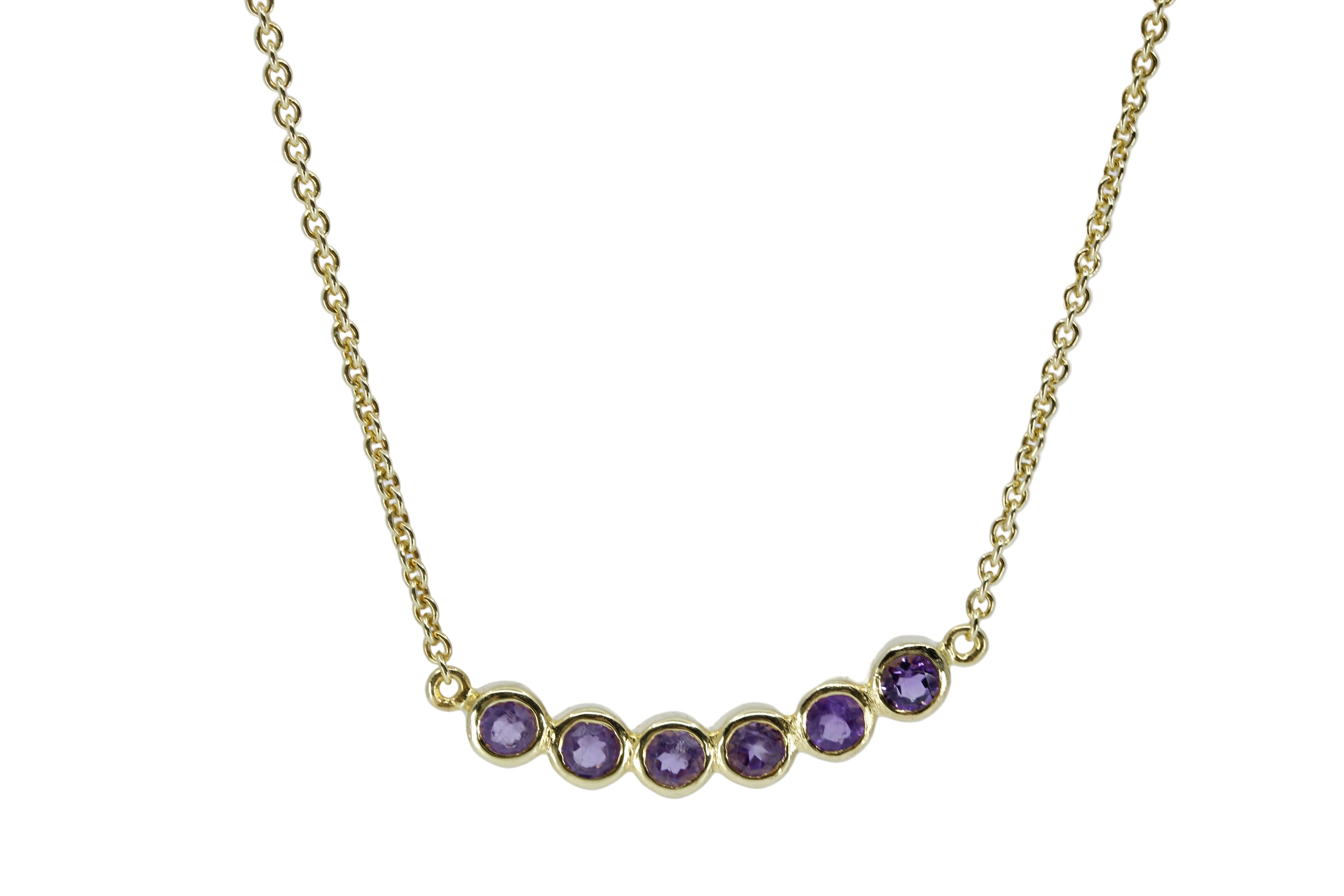 VENERE Station Necklace with Amethyst