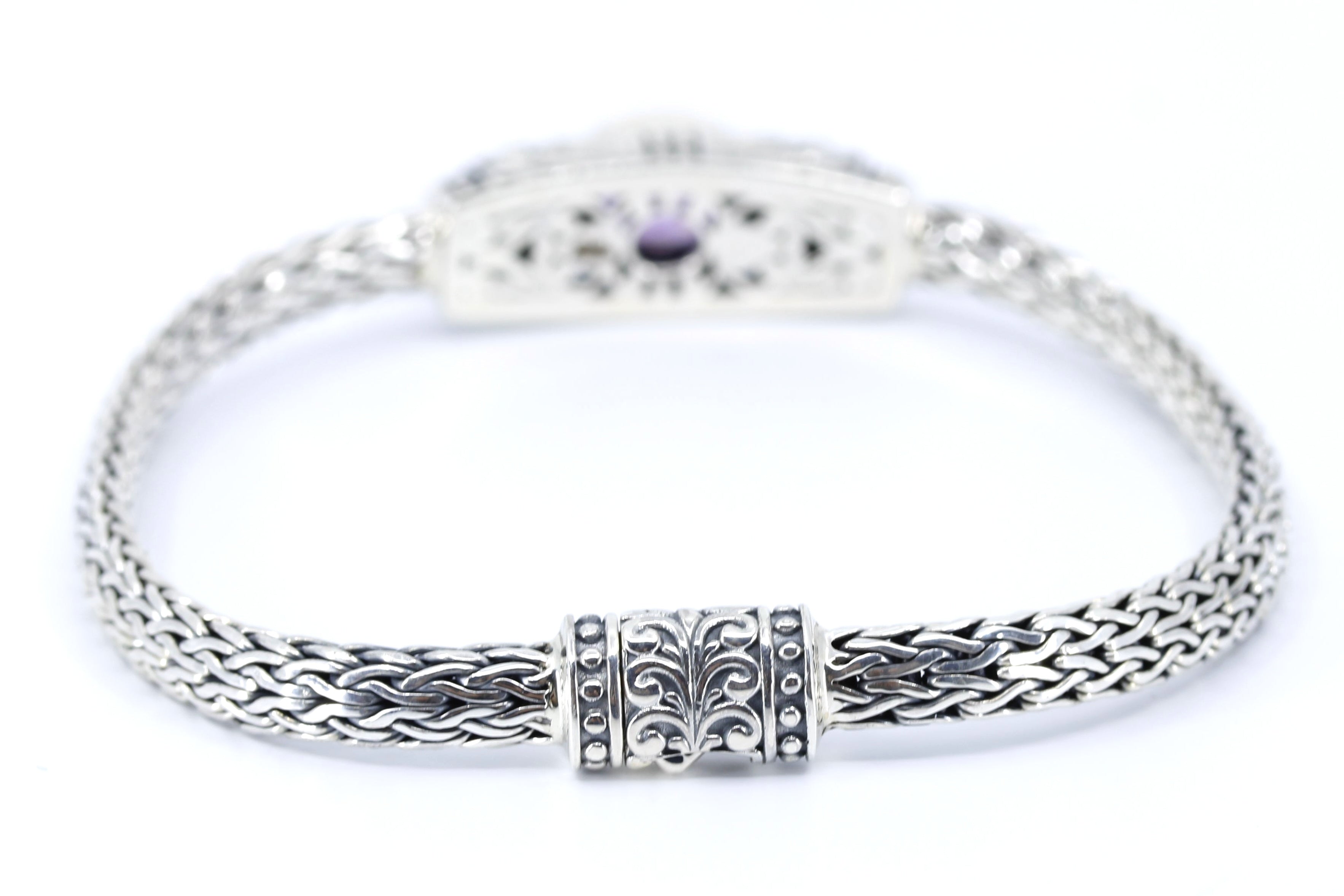 ALBA Woven Station Bracelet with Amethyst