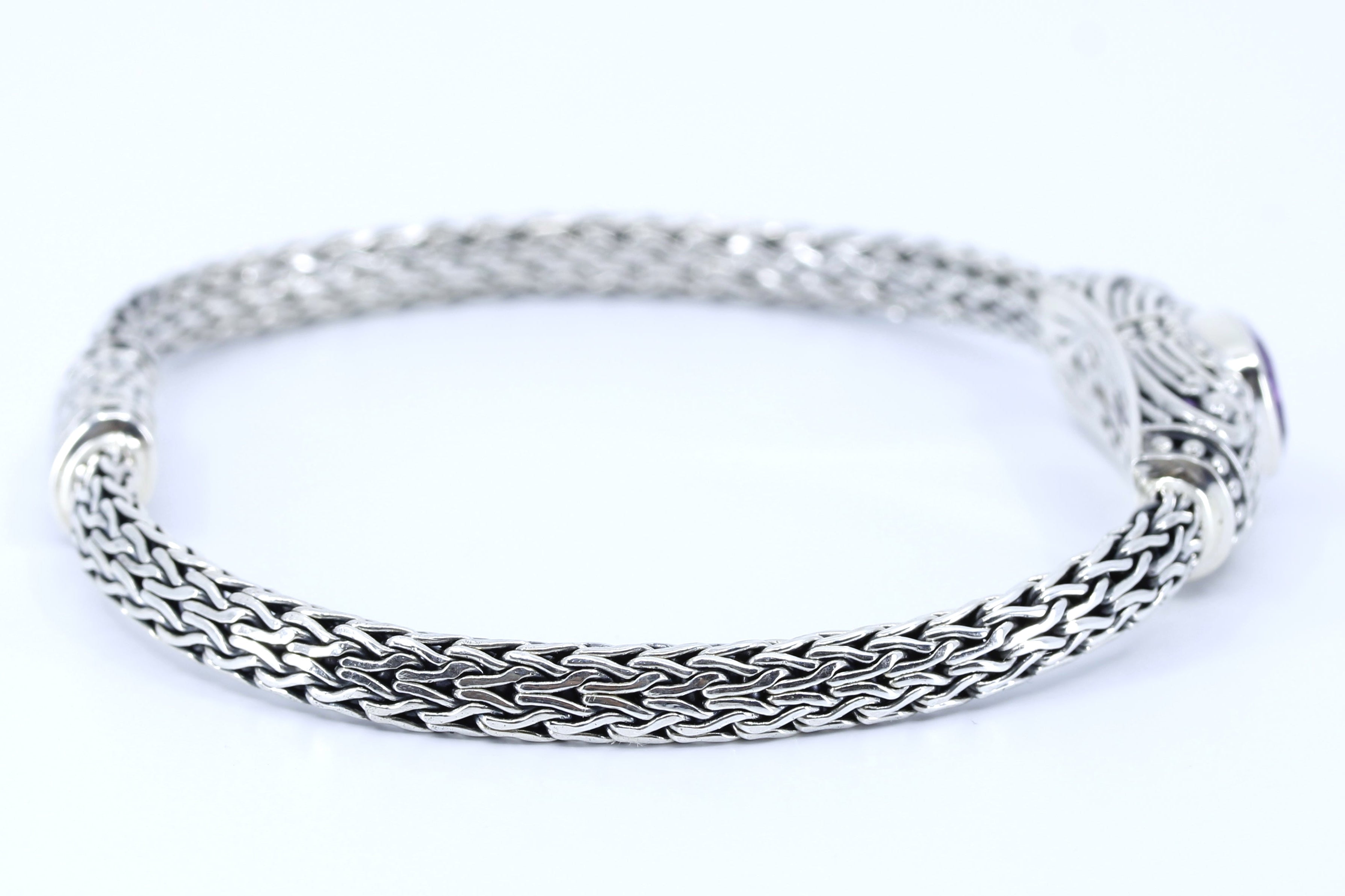 ALBA Woven Station Bracelet with Amethyst