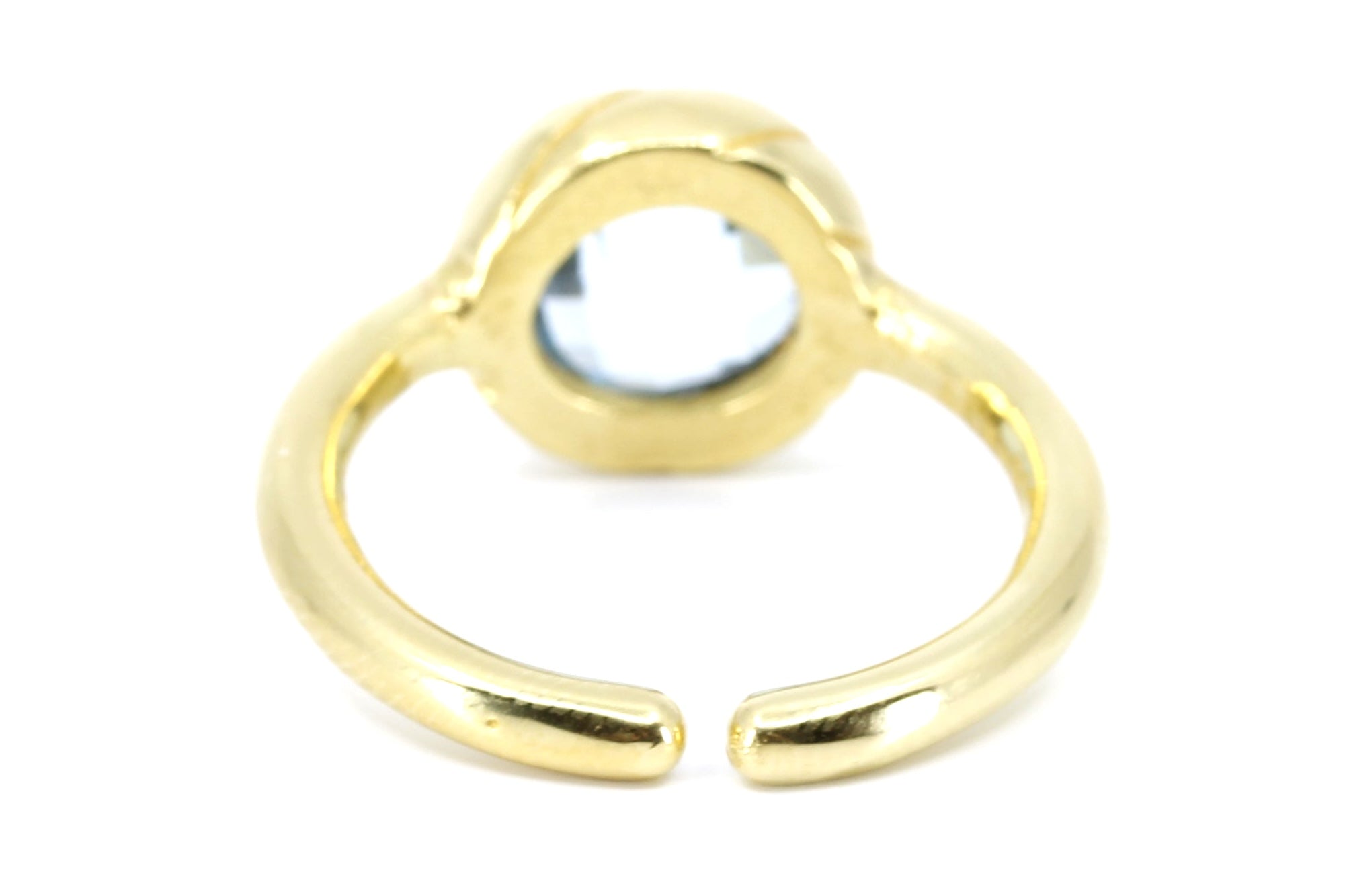 AURORA Domed Blue Topaz Ring