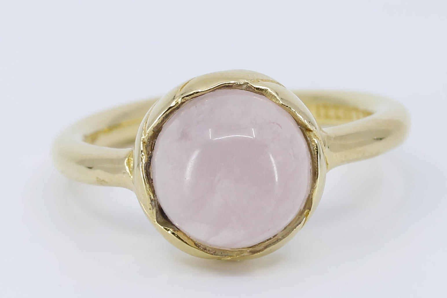 AURORA Domed Rose Quartz Ring