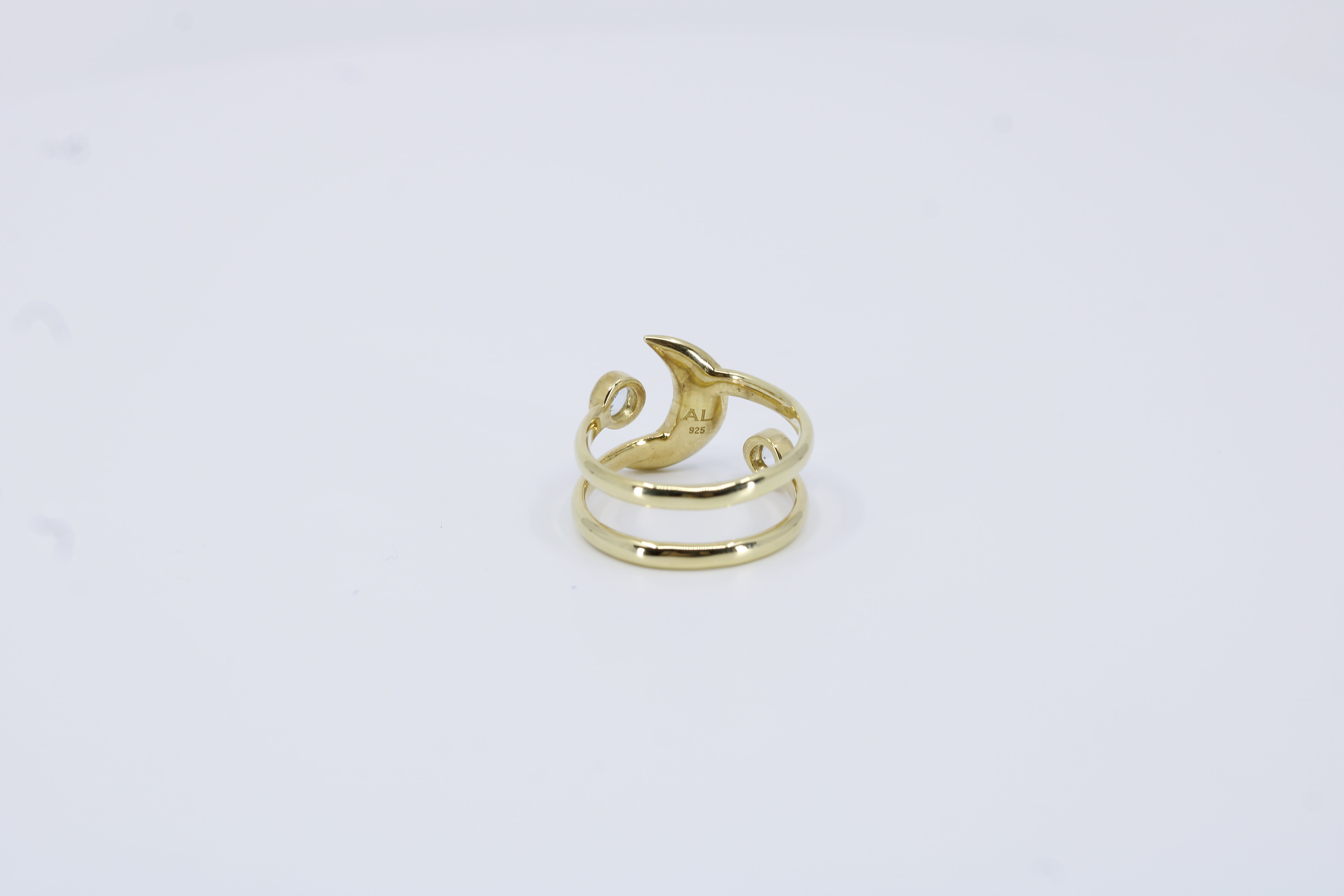 Il Gattopardo Ring with Blue Topaz