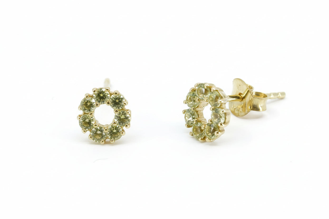 HARMONIA 18K Gold Vermeil Earrings with Peridot