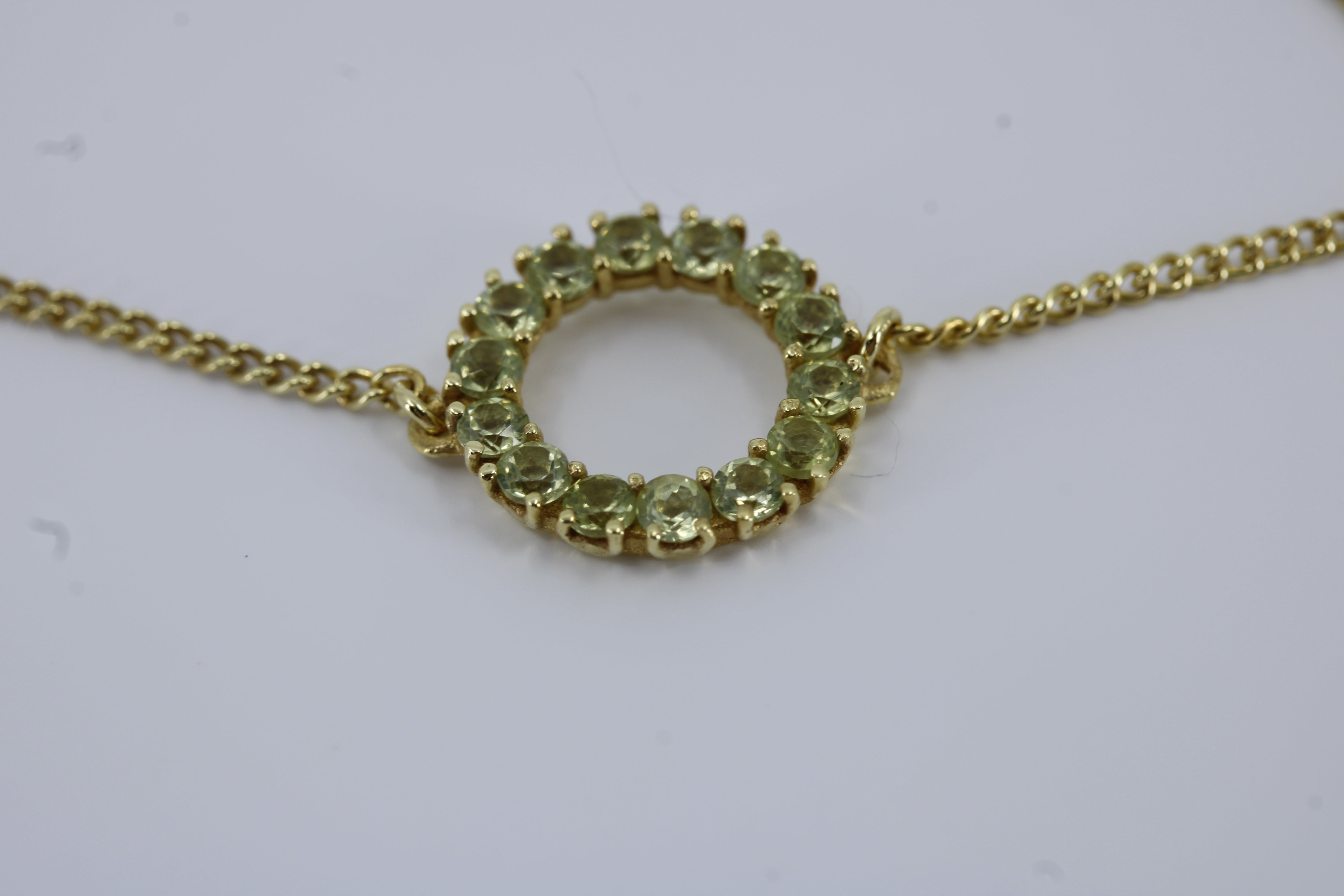Salina Chain Link Bracelet with Peridot