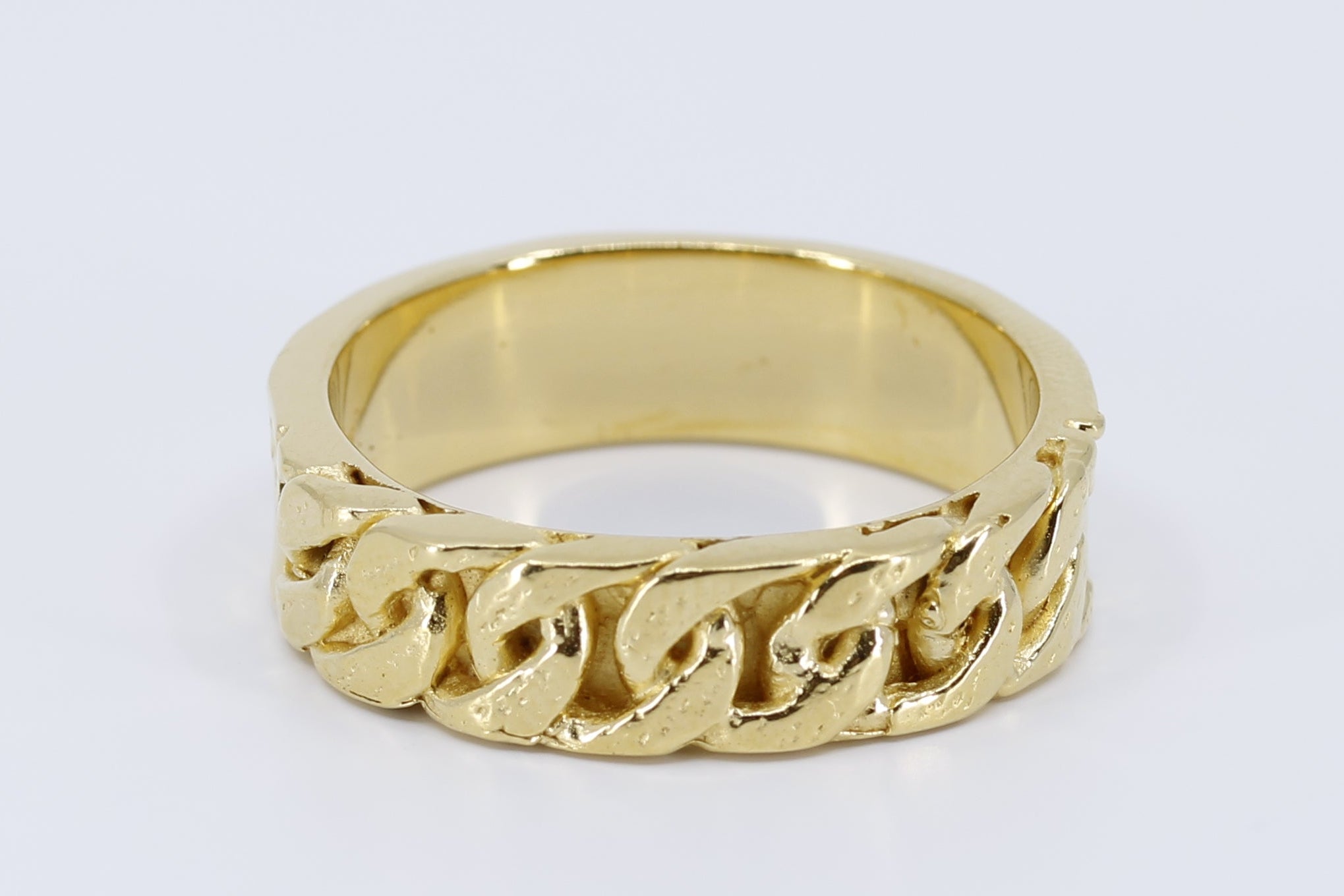 SAAR 18K Gold Vermeil Curb Link Band Ring