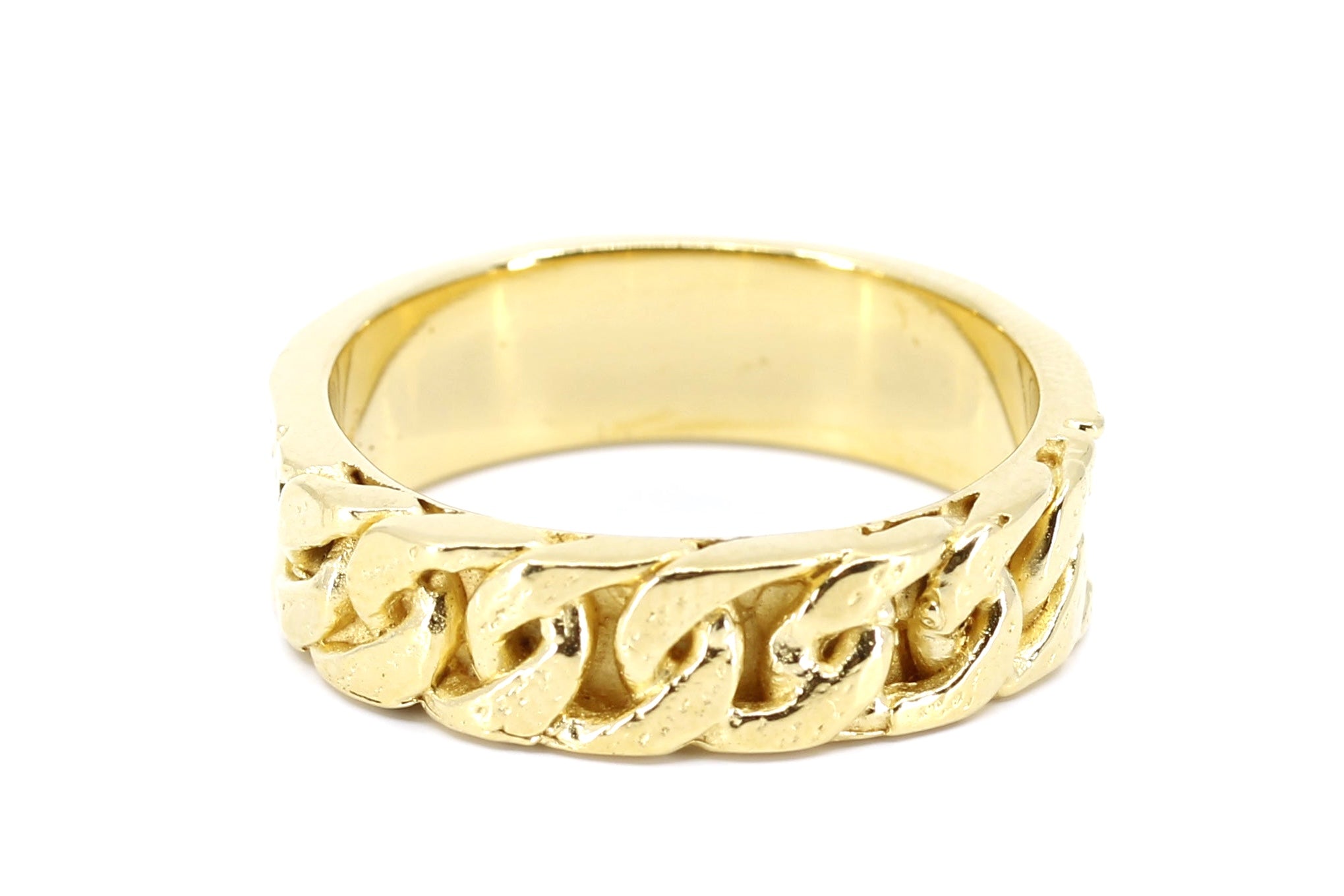 SAAR 18K Gold Vermeil Curb Link Band Ring