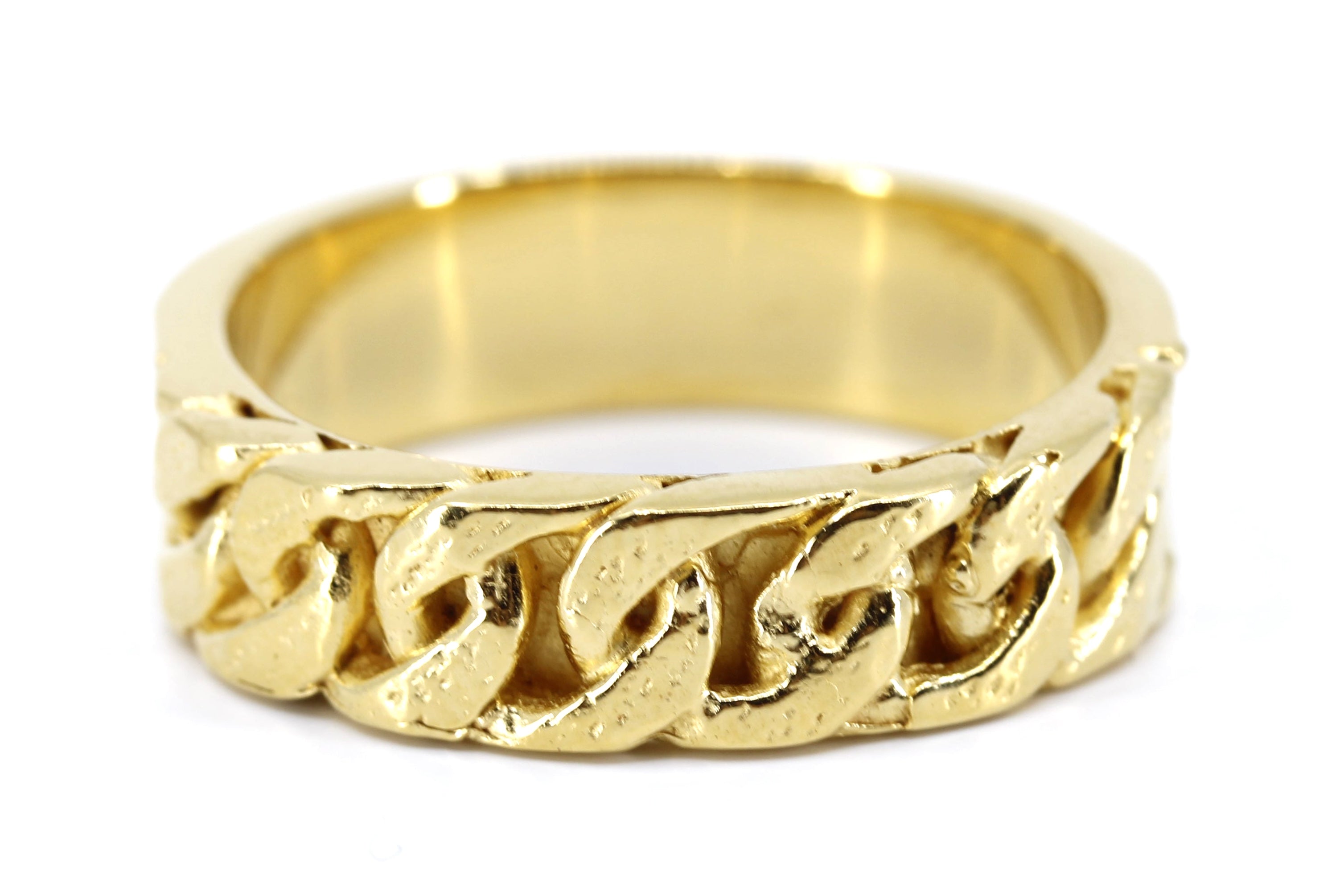 SAAR 18K Gold Vermeil Curb Link Band Ring