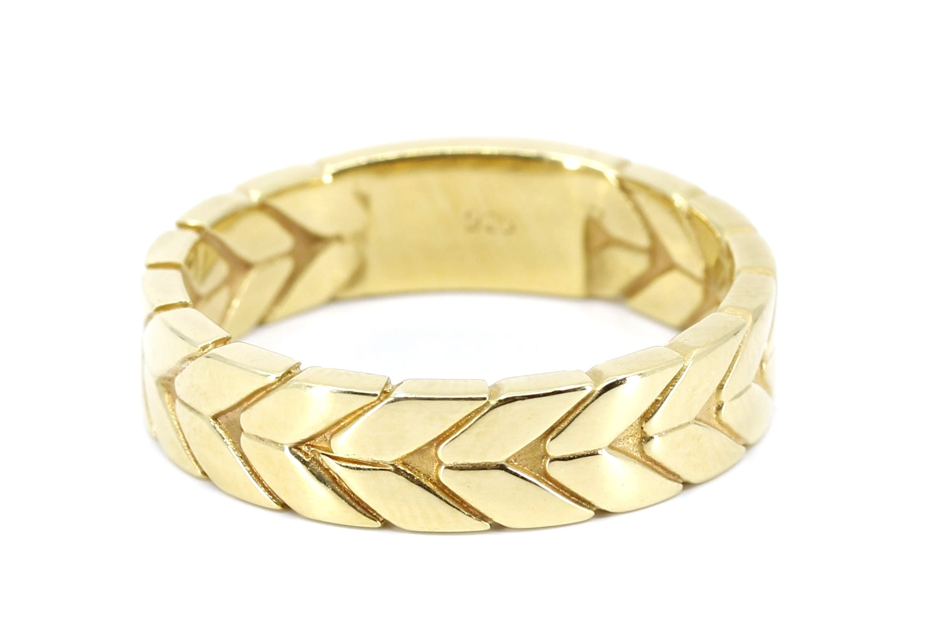 SAAR 18K Gold Vermeil Chevron Ring