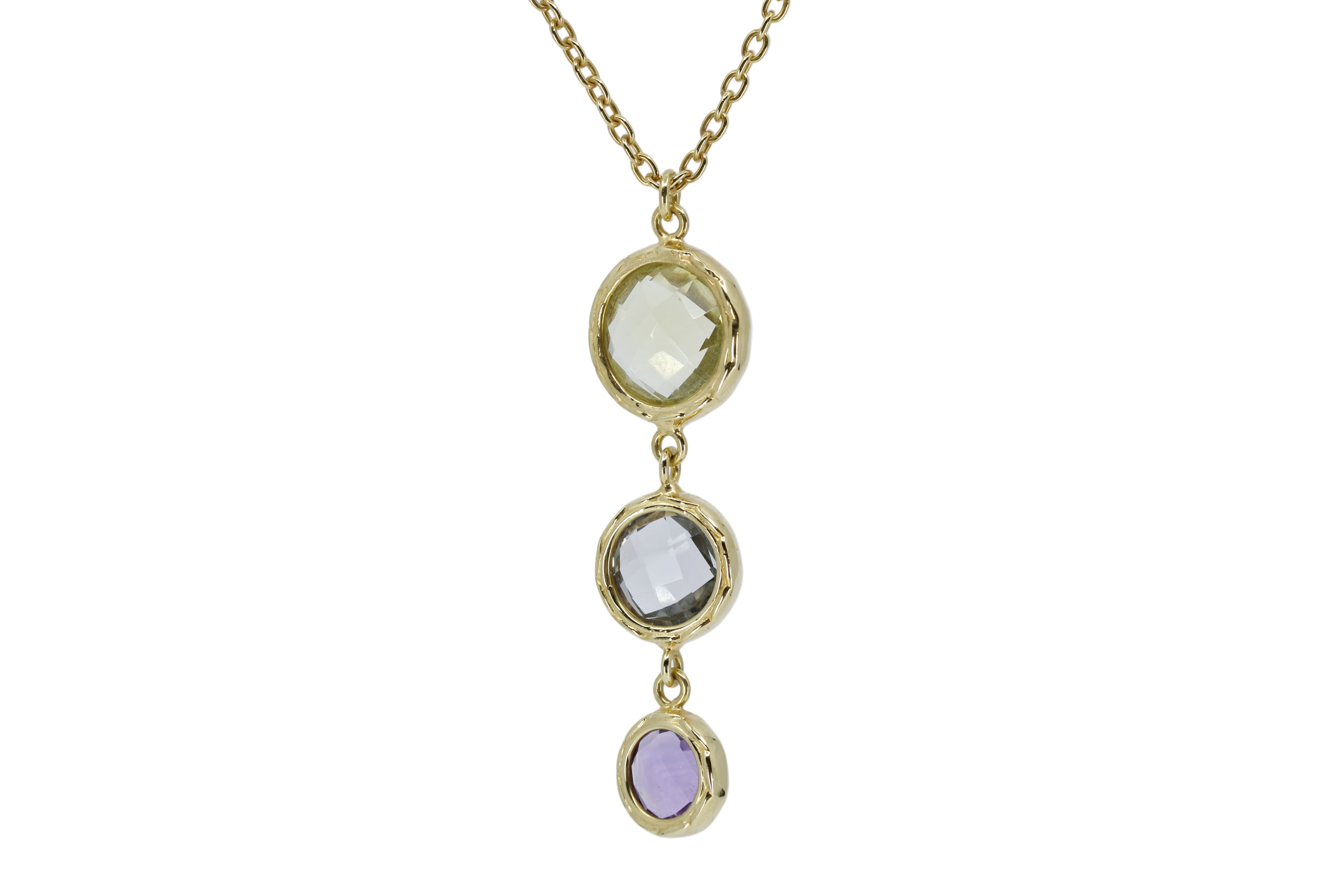ETHERNA Multi Stone Drop Pendant Necklace