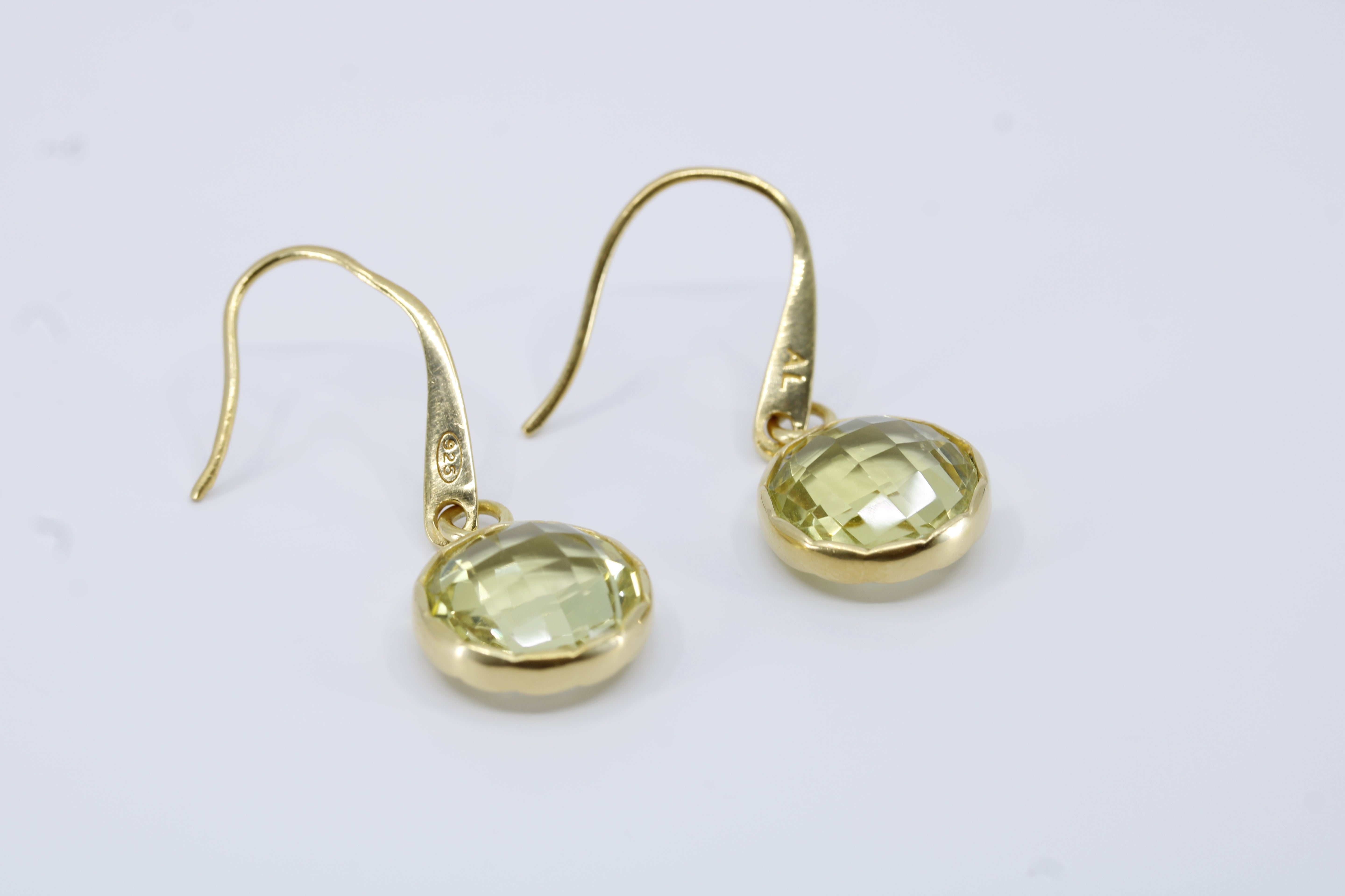Il Gattopardo Lemon Quartz Single-stone Drop Earrings